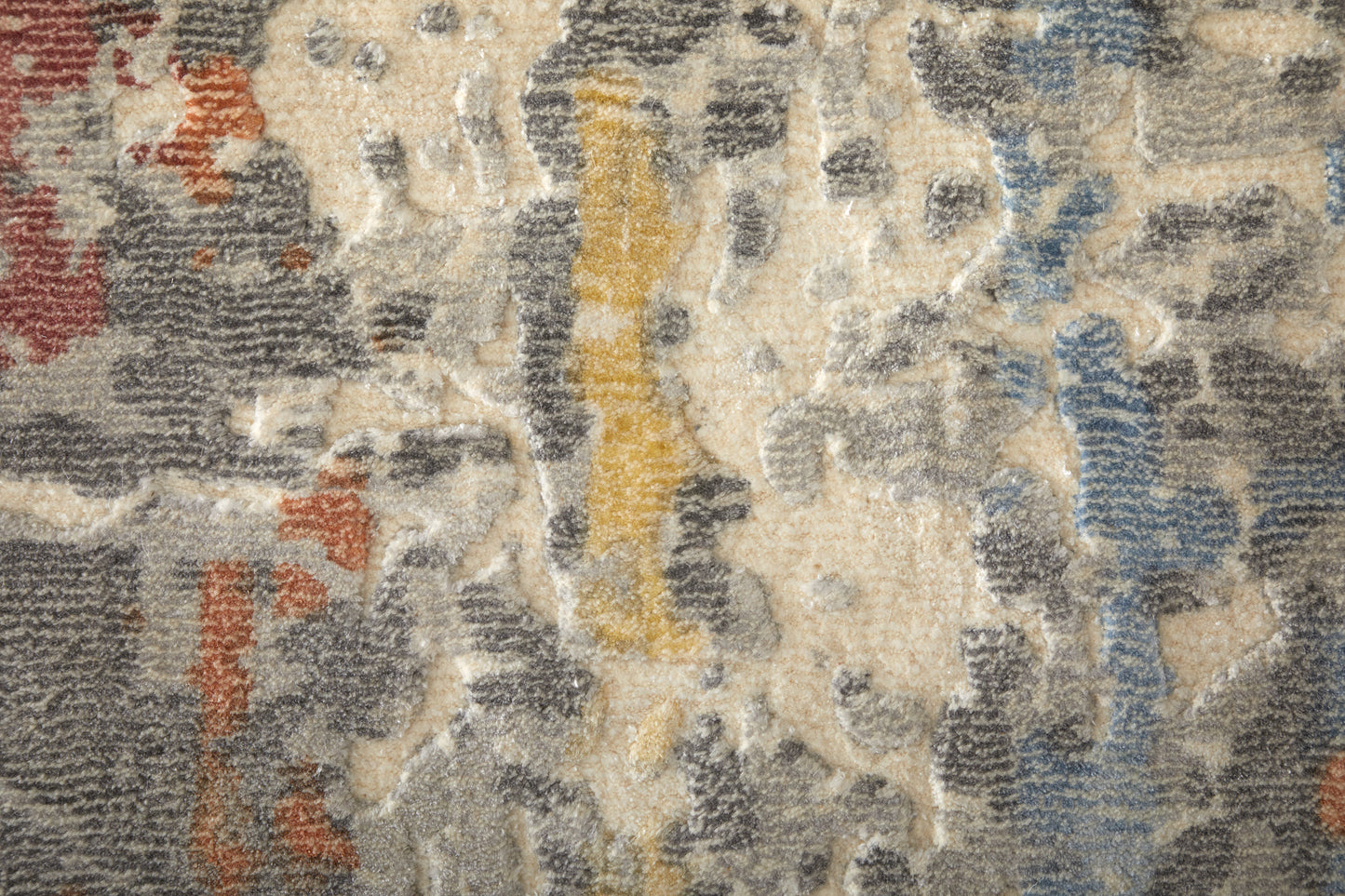 Braden Modern/Industrial/Casual Abstract/Watercolor Gray/Orange/Tan - Feizy Rug