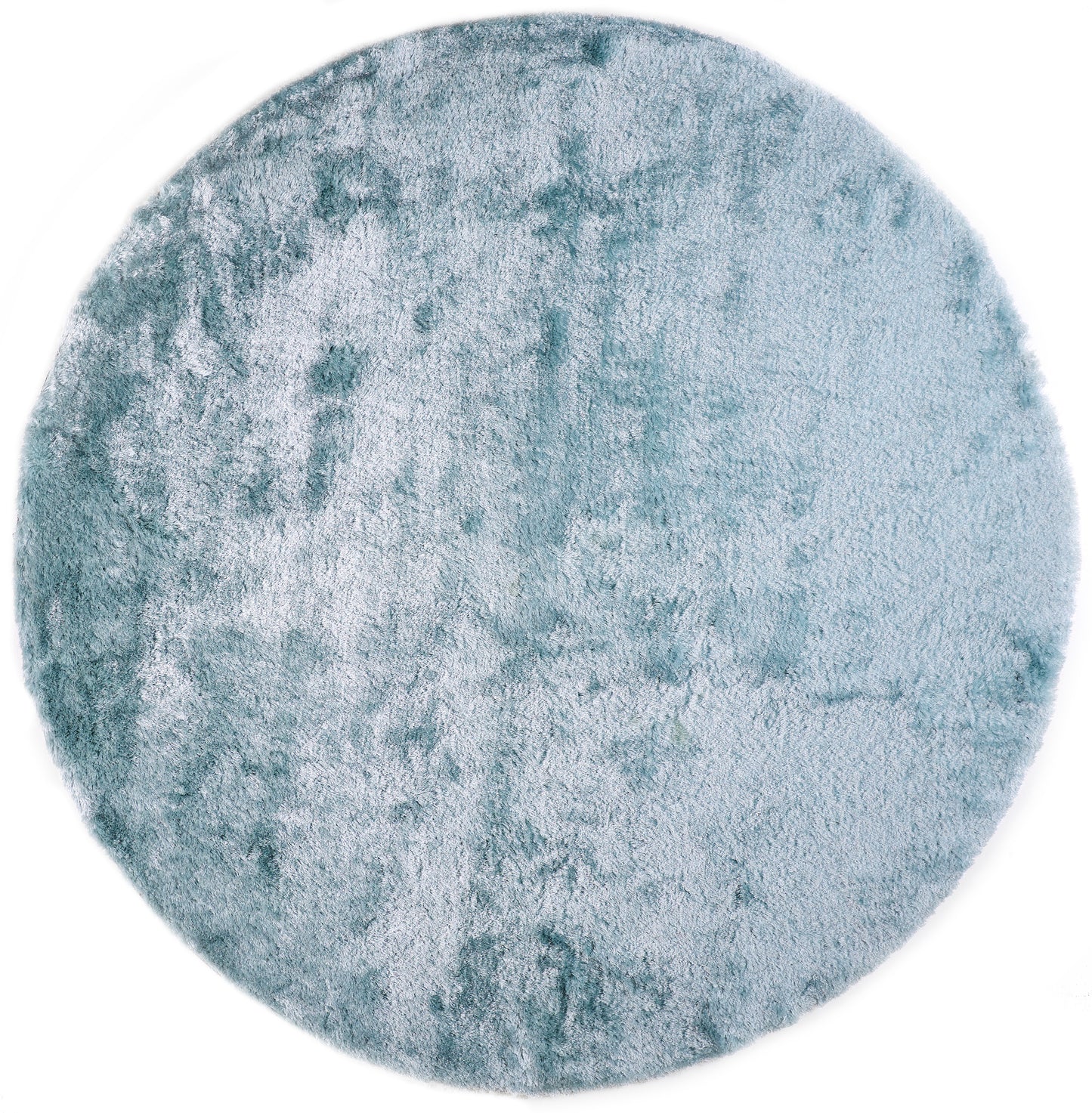 Indochine Modern/Luxury & Glam/Casual Blue/Silver Round Rug