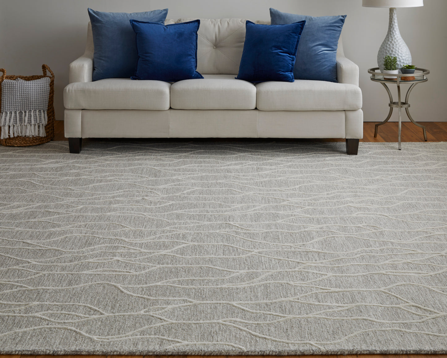 Enzo Transitional/Casual/Natural Abstract Taupe/Ivory - Feizy Rug