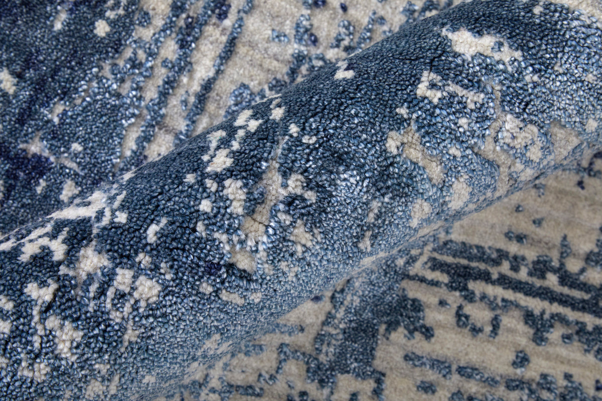 Eastfield Modern/Casual Abstract/Distressed Blue/Ivory 69AE - Feizy Rug