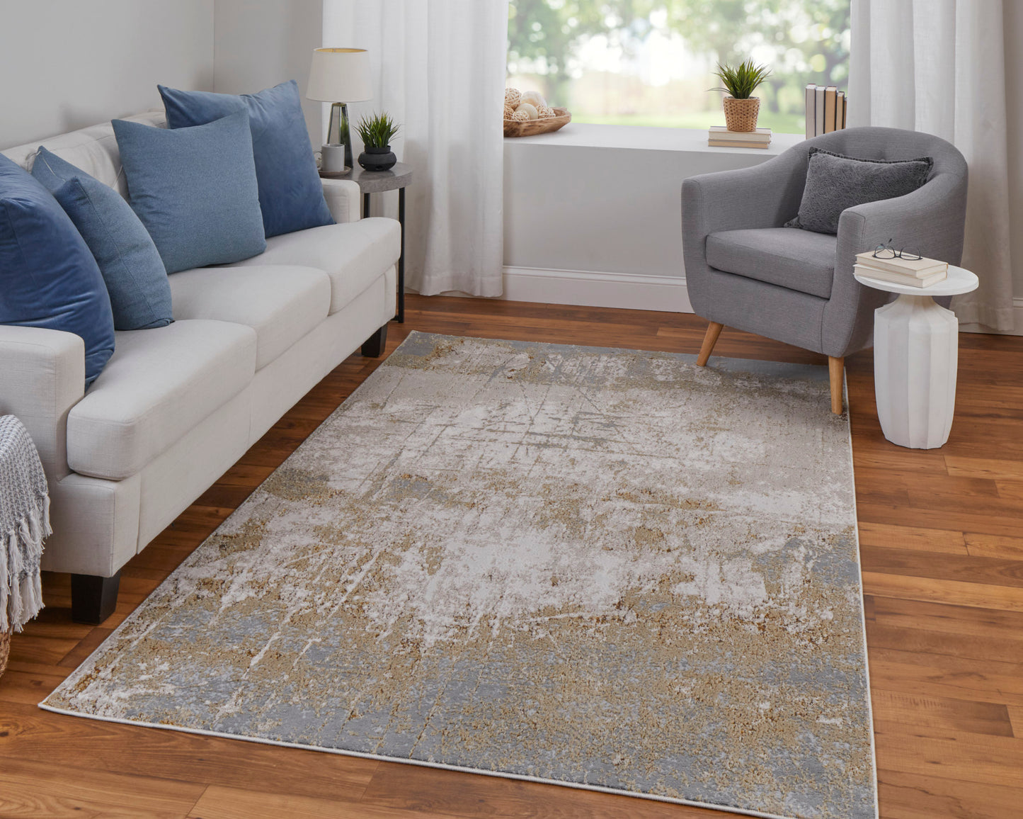 Aura Modern/Luxury & Glam/Bohemian & Eclectic Ivory/Brown/Gray Runner  Feizy Rugs Small Parcel,Feizy Rugs,Aura,Ivory/Brown/Gray,2'10" x 7'10",Runner,Polyester/Polypropylene,Modern/Luxury & Glam/Bohemian & Eclectic,Turkey