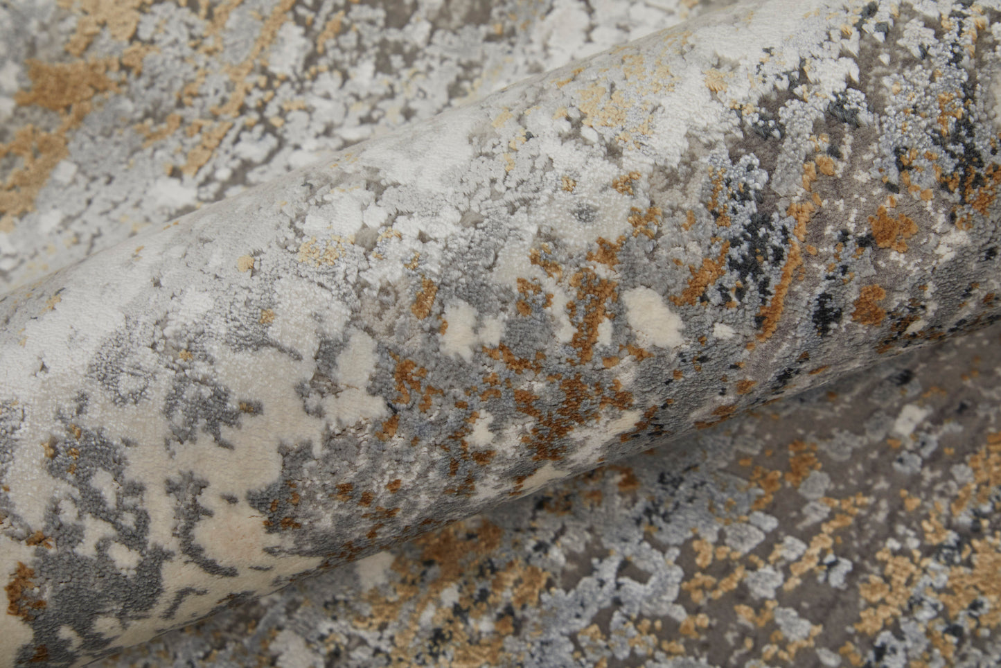 Cadiz Modern/Casual/Industrial Ivory/Gray/Gold Runner  Feizy Rugs Small Parcel,Feizy Rugs,Cadiz,Ivory/Gray/Gold,3'1" x 10',Runner,Viscose/Acrylic,Modern/Casual/Industrial,Turkey