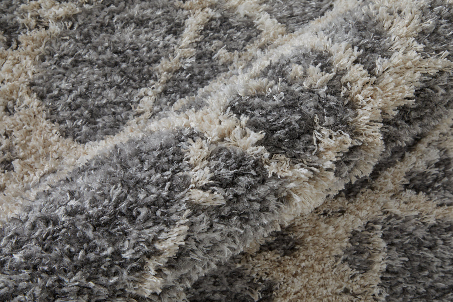 Mynka Transitional/Casual Abstract Gray/Ivory - Feizy Rug