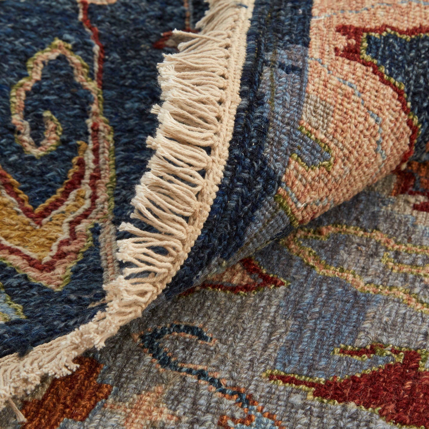 Leylan Transitional/Bohemian & Eclectic/Craftsman Ikat Blue/Gray/Tan - Feizy Rug