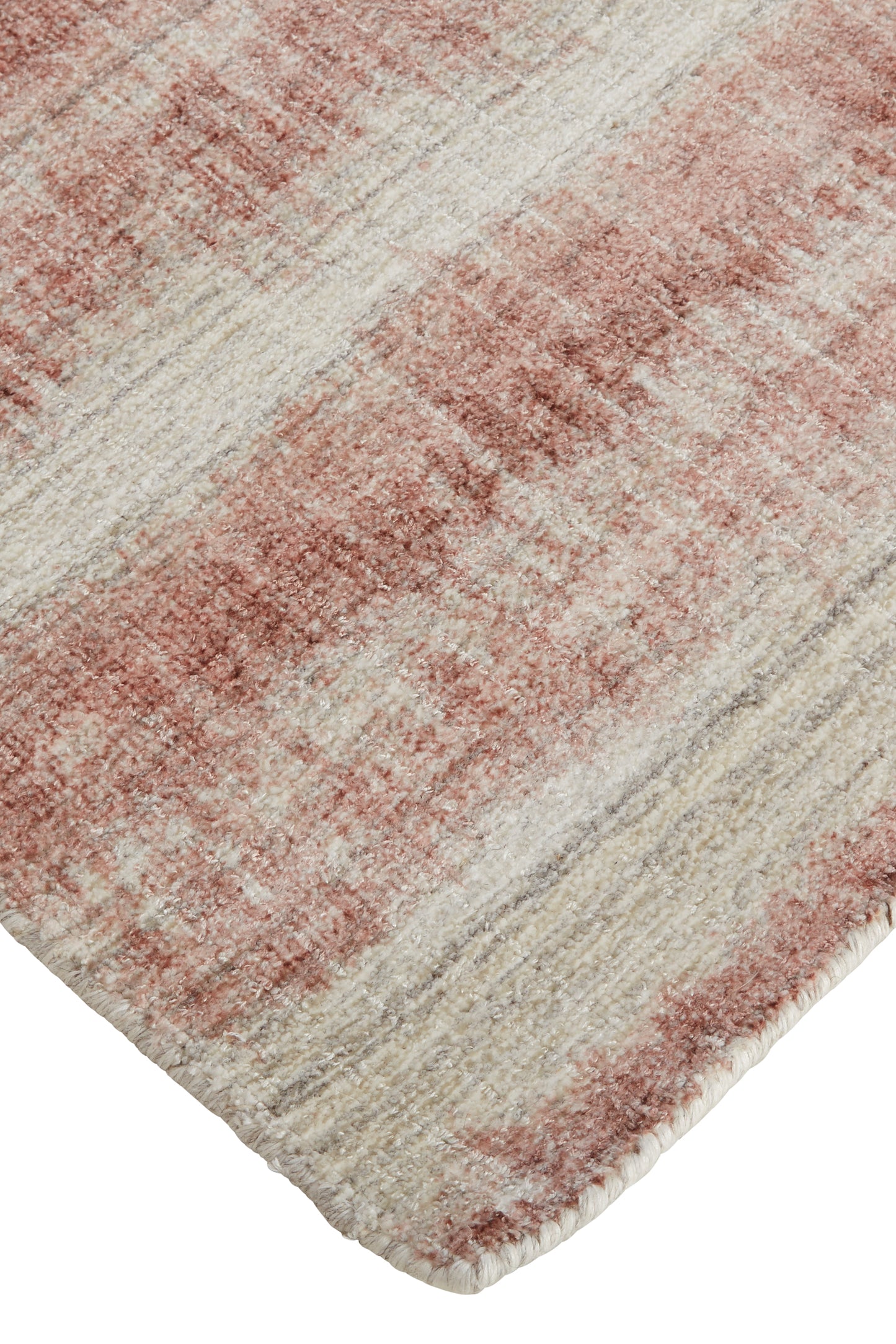 Mackay Transitional/Casual Tan/Ivory/Pink Accent Rug