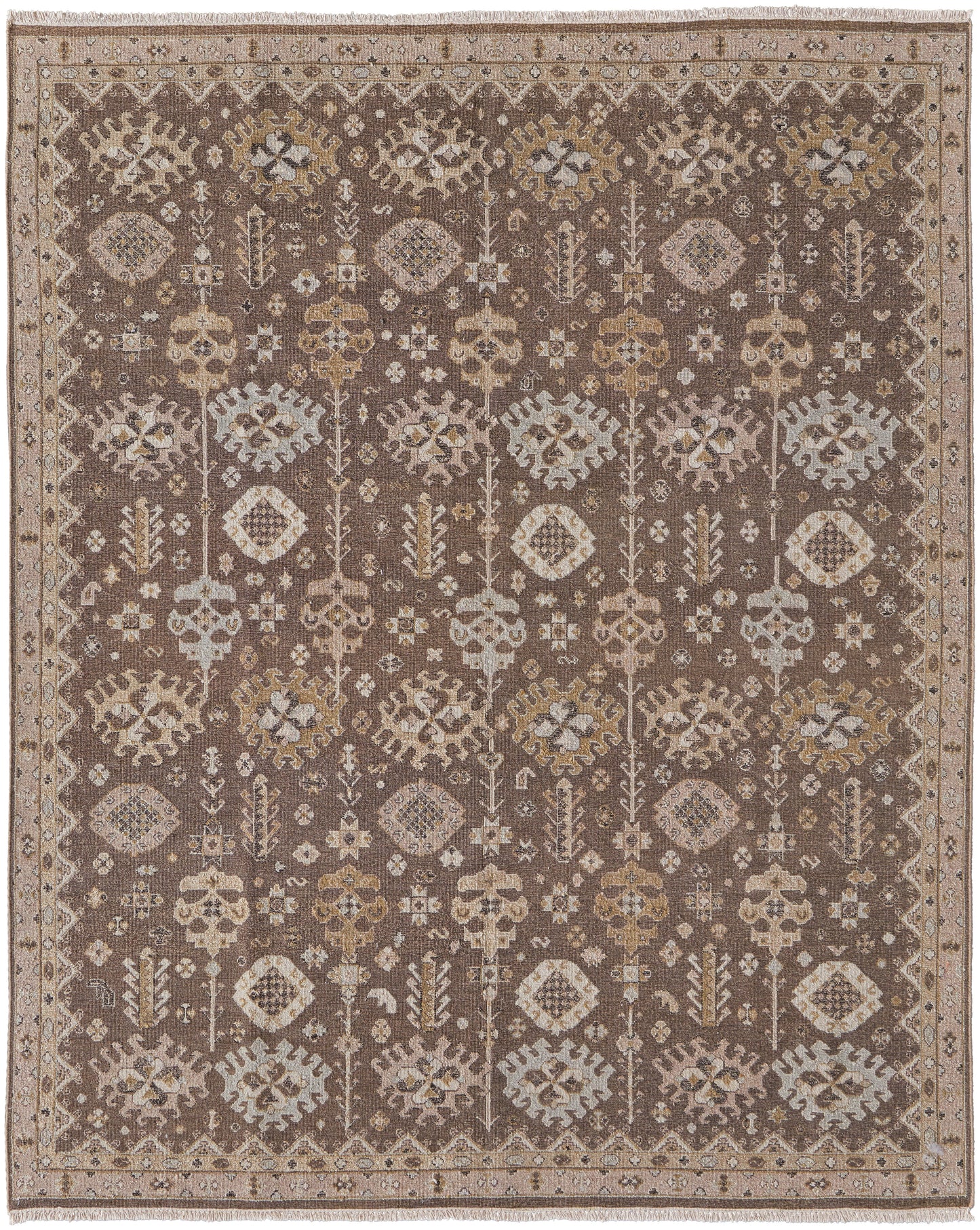 Corbitt Traditional/Classic Oriental/Bordered/Persian Brown/Ivory - Feizy Rug