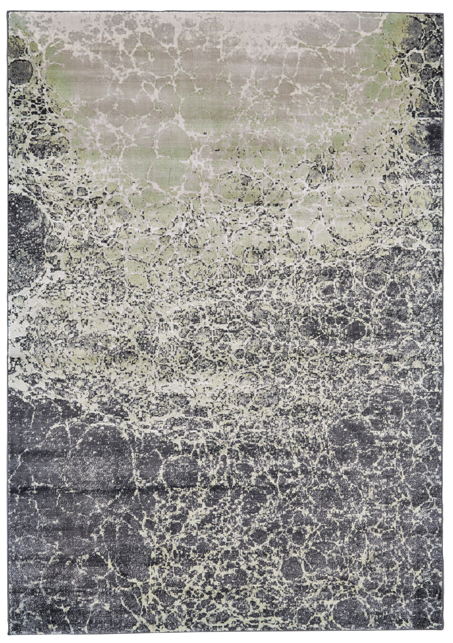 Katari Transitional/Casual Watercolor/Abstract Gray/Green/Ivory - Feizy Rug