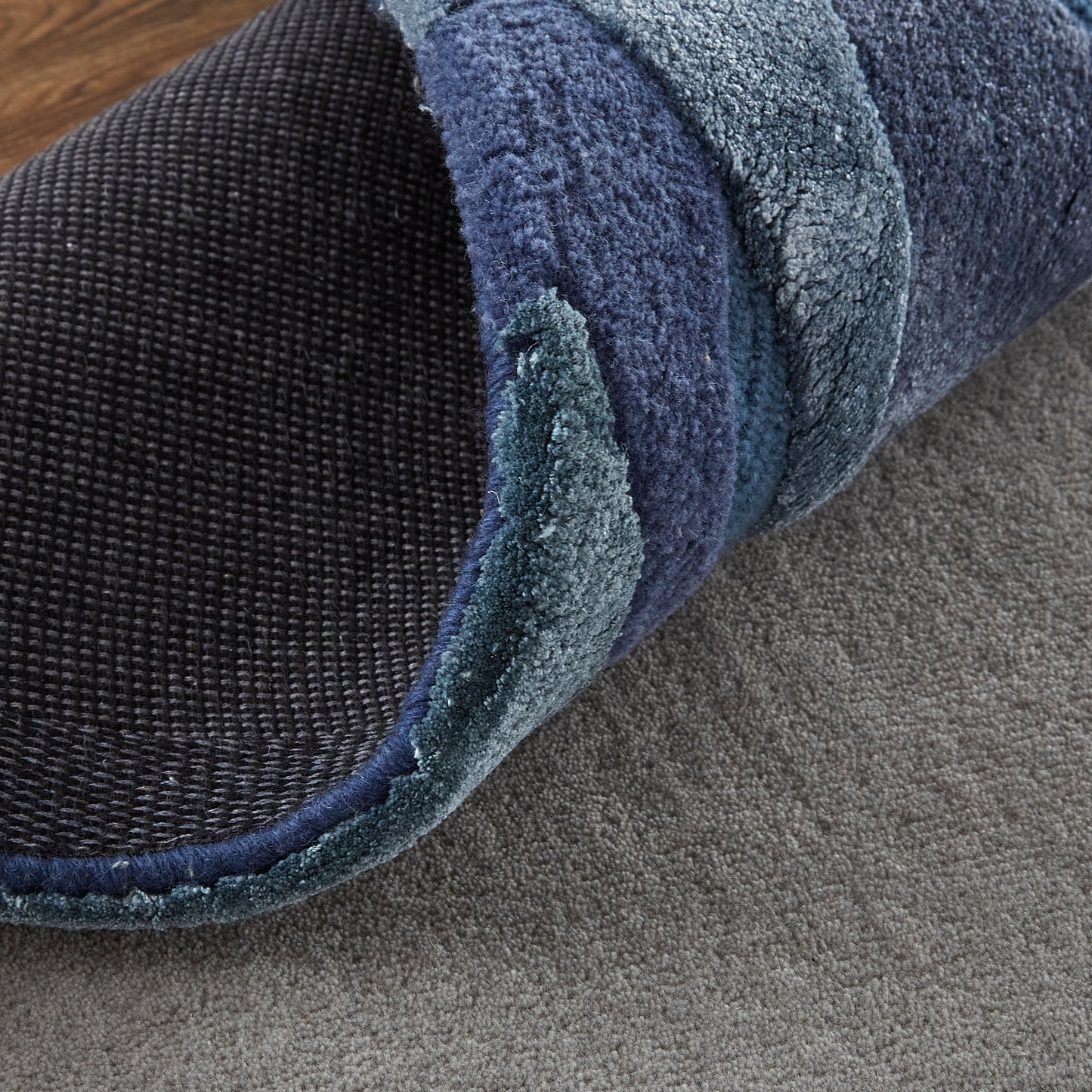 Serrano Transitional/Industrial/Casual Abstract/Watercolor Gray/Taupe/Blue - Feizy Rug