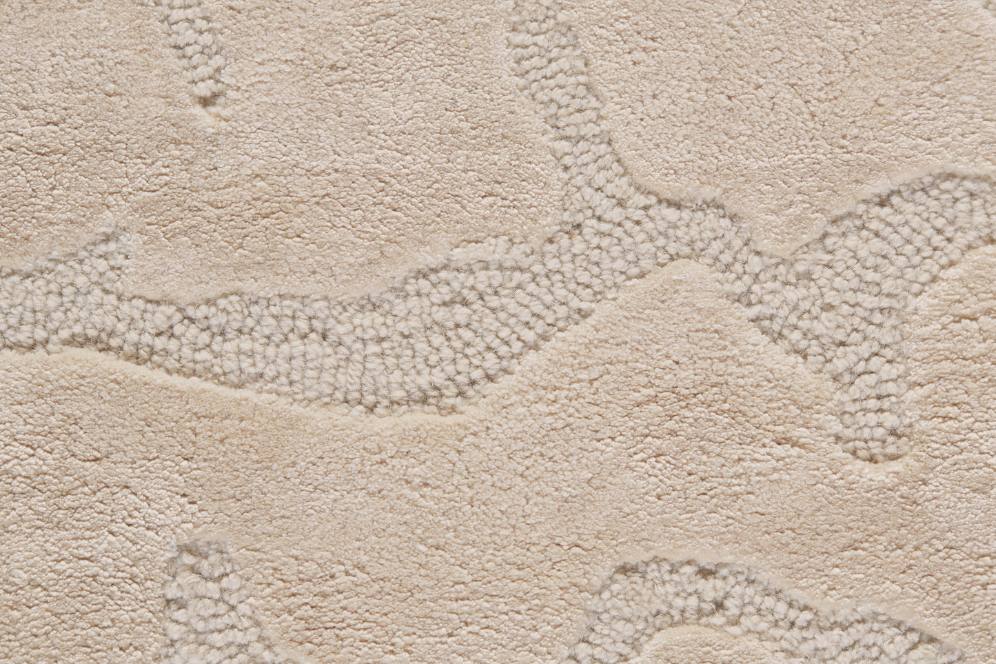 Mali Modern/Luxury & Glam/Industrial Abstract/Watercolor Ivory/Taupe/Tan - Feizy Rug