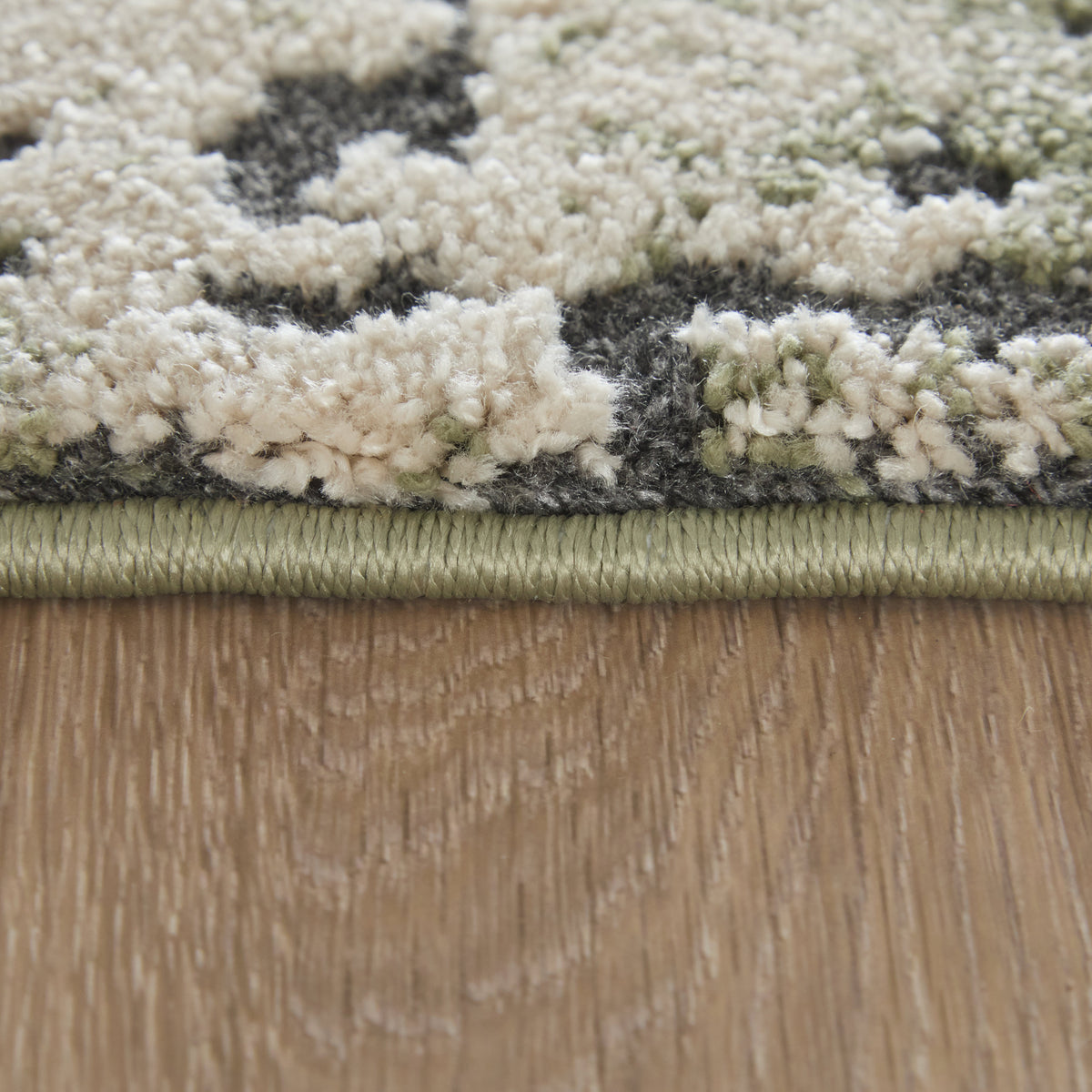 Gilmore Modern Abstract/Checkered Green/Ivory/Black - Feizy Rug