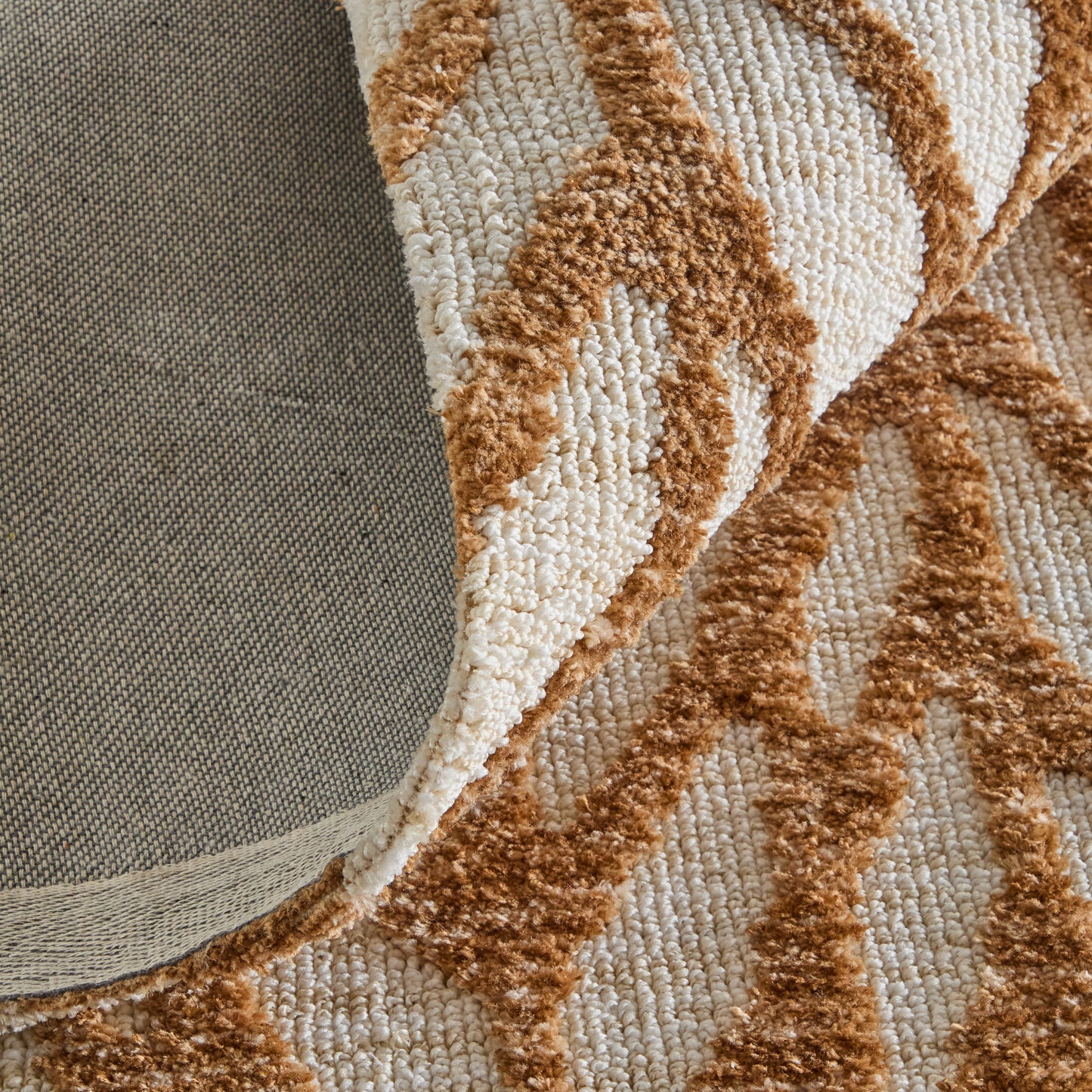 Colton Modern/Bohemian & Eclectic Chevron/Herringbone/Geometric Brown/Tan - Feizy Rug