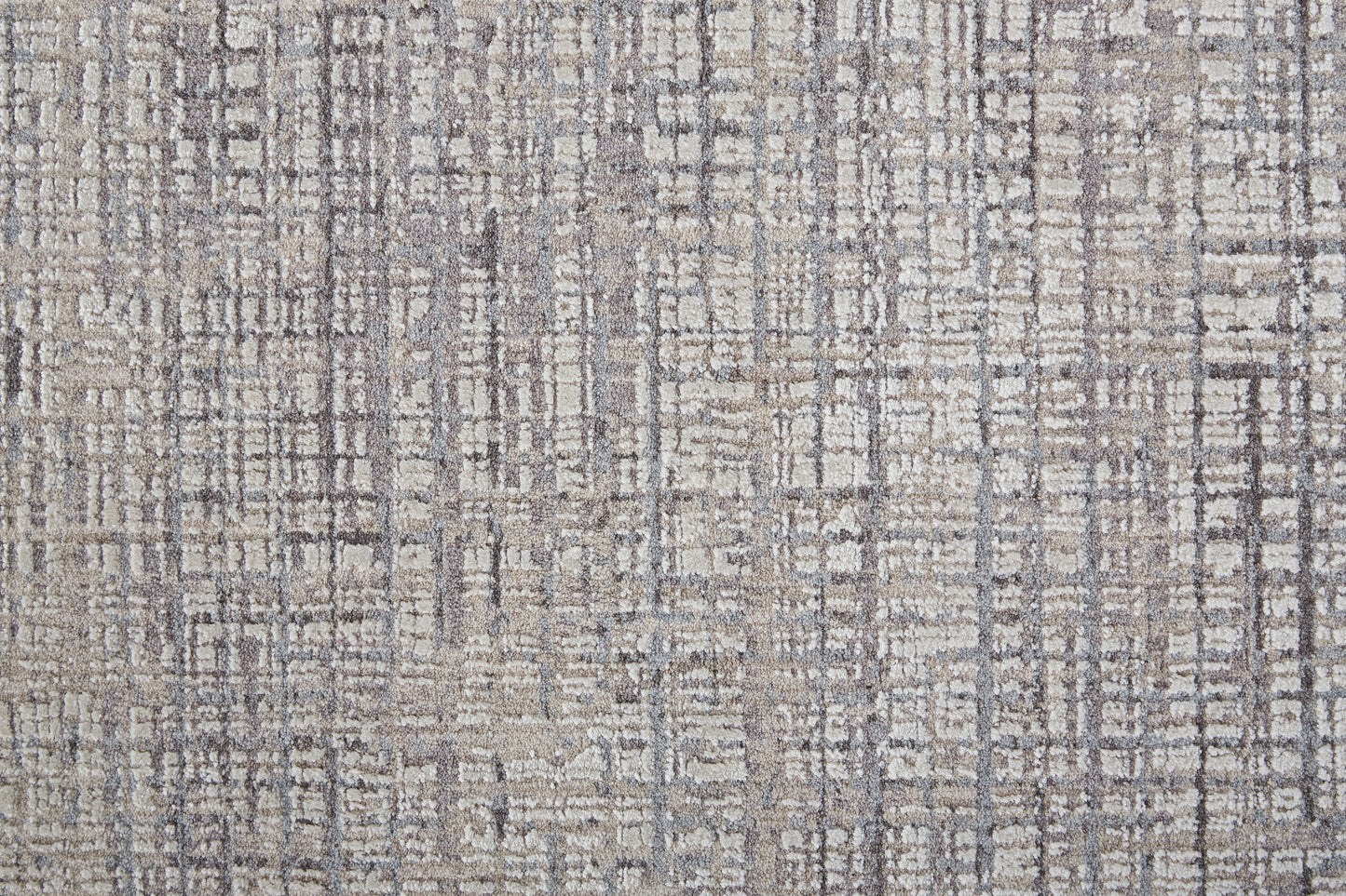 Lennon Transitional/Casual/Industrial Abstract/Distressed Taupe/Ivory - Feizy Rug