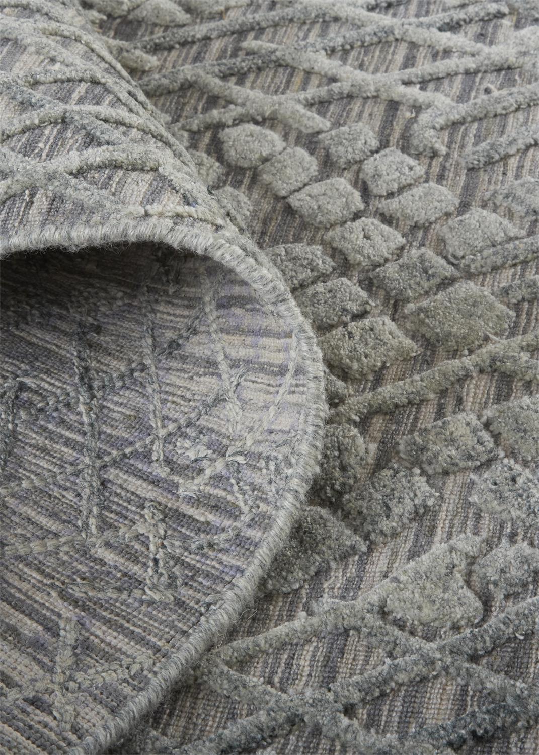 Elias Modern/Casual Abstract/Geometric Gray - Feizy Rug