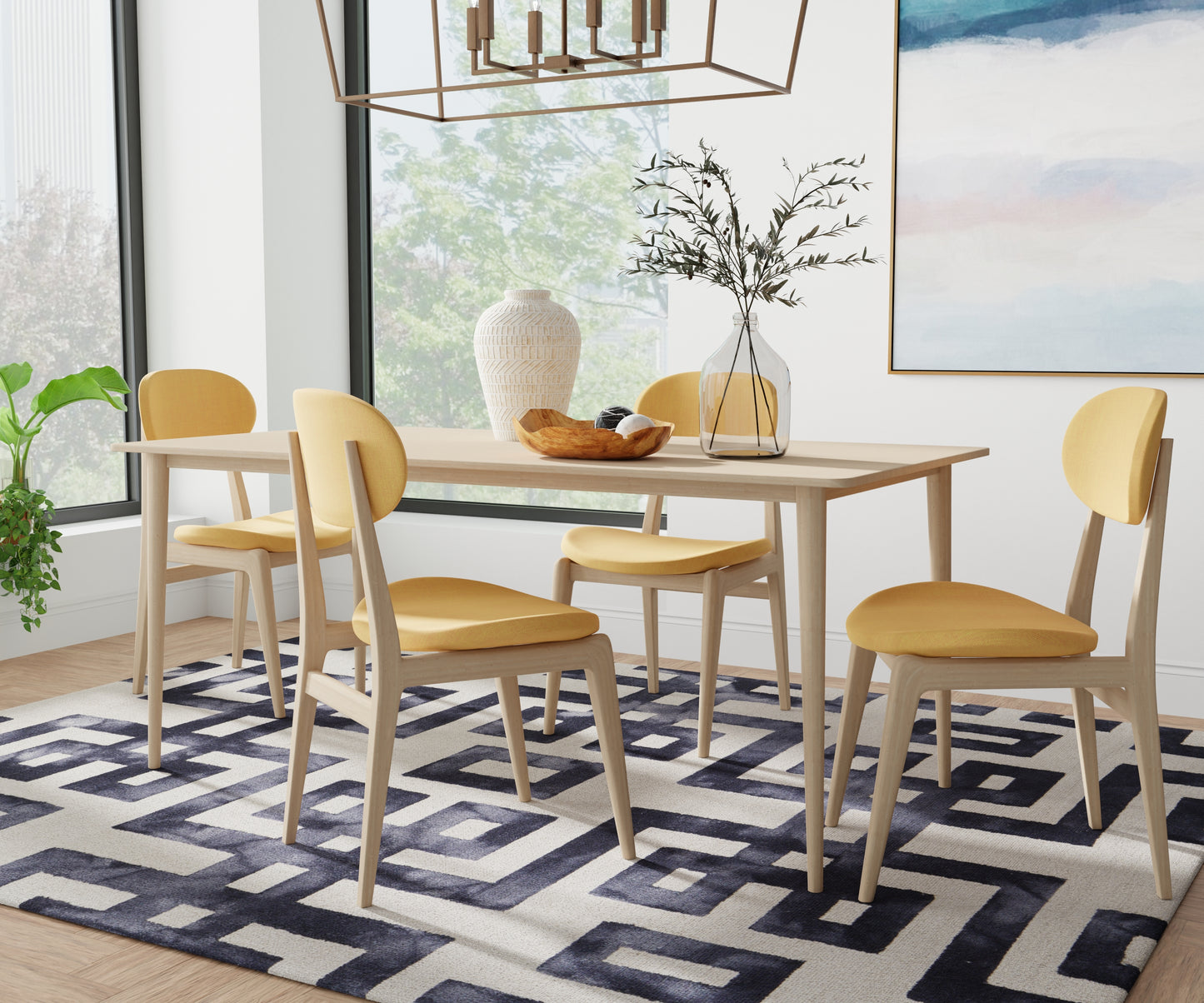 Lorrain Modern/Mid-Century Modern/Luxury & Glam Geometric Tan/Black - Feizy Rug