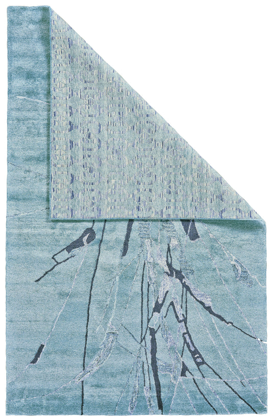 Cosmo Transitional/Nautical & Coastal Abstract/Gradient & Ombre Blue/Green/Gray - Feizy Rug