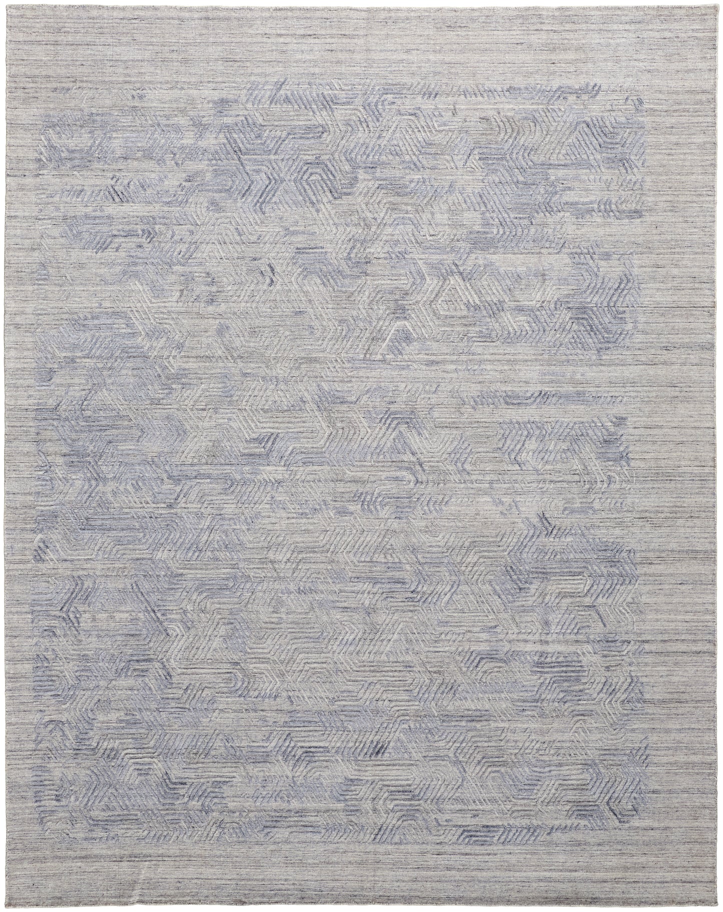 Elias Modern/Casual Abstract/Geometric/Distressed Gray/Blue - Feizy Rug