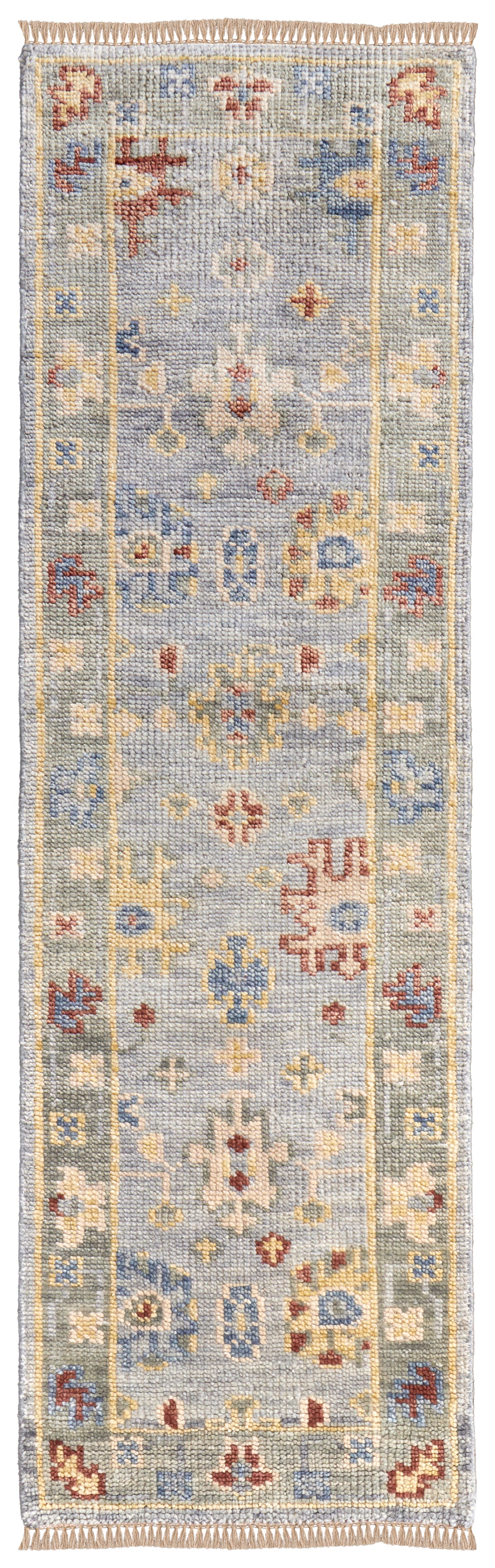 Fillmore Traditional/Classic Floral & Botanical/Bordered Blue/Taupe/Gray - Feizy Rug