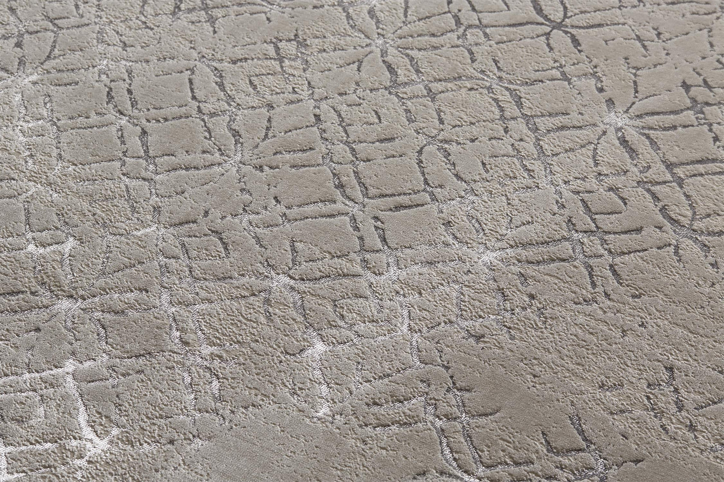 Micah Modern/Industrial/Luxury & Glam Distressed/Abstract Silver/Gray/White - Feizy Rug