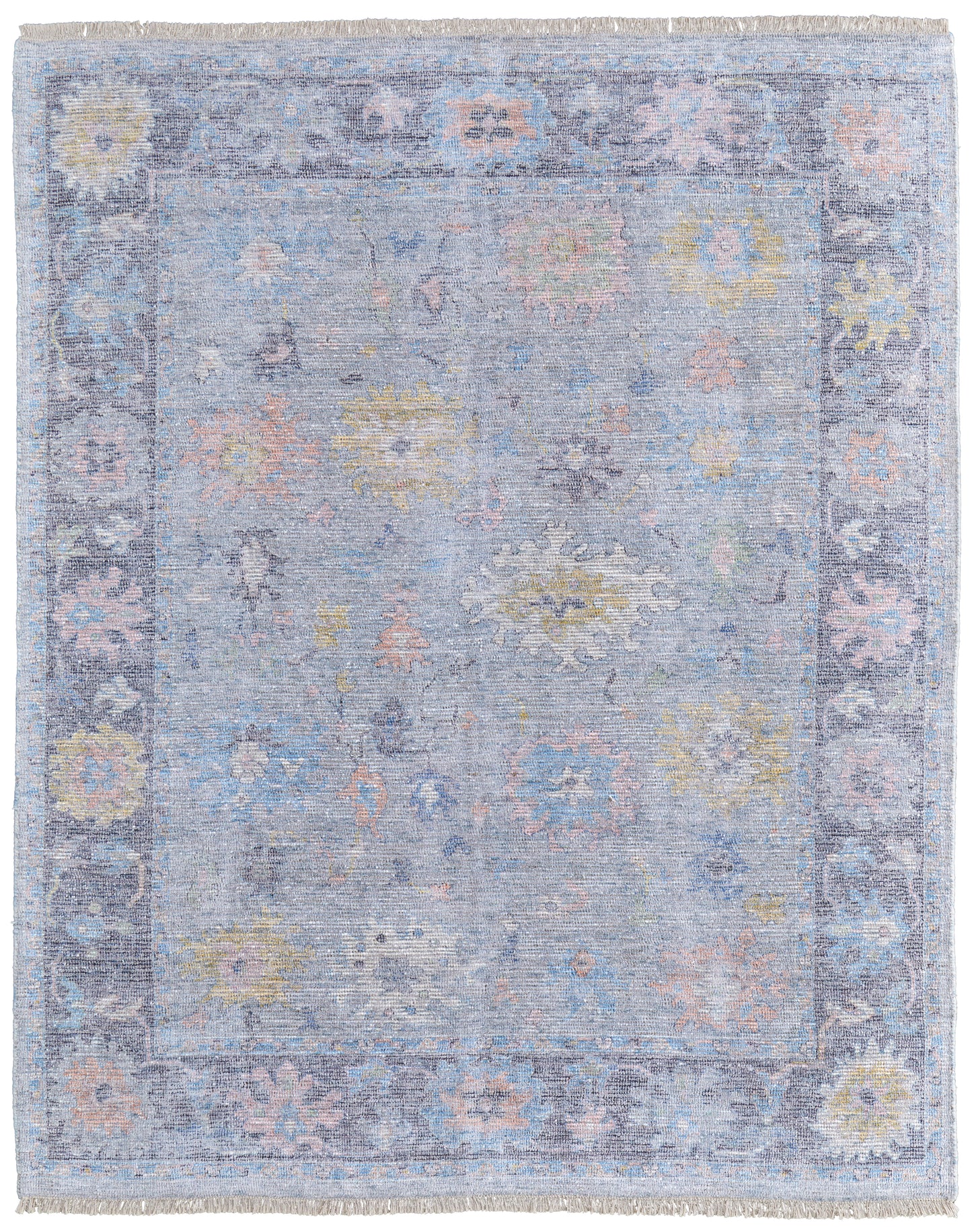 Caldwell Transitional/Bohemian & Eclectic/Global Blue/Yellow/Orange Accent Rug