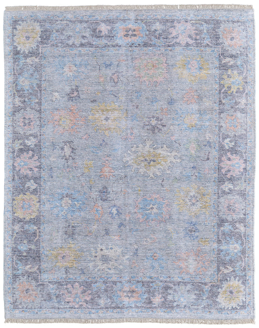 Caldwell Transitional/Bohemian & Eclectic/Global Blue/Yellow/Orange Area Rug
