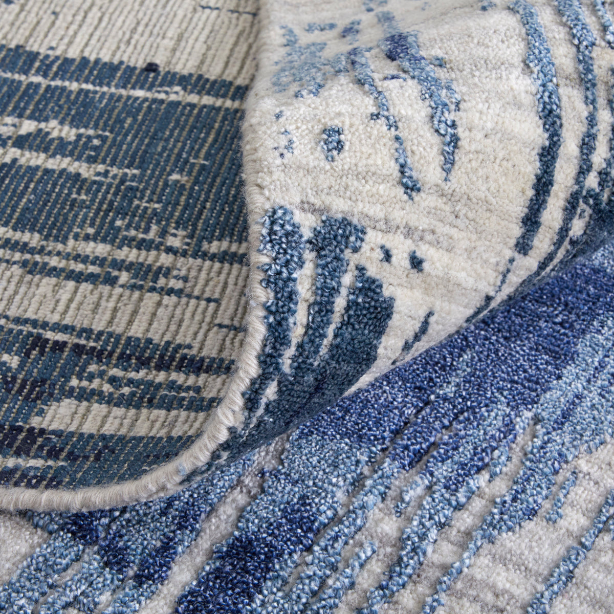 Eastfield Modern/Casual Abstract/Distressed Blue/Ivory 69AG - Feizy Rug