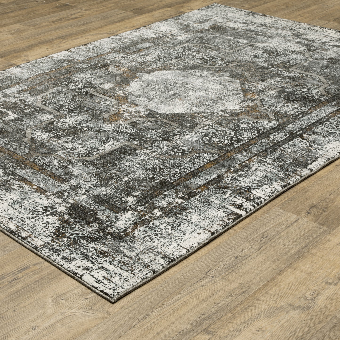 GEMINI 090O2 Charcoal Rug - ORIENTAL WEAVERS