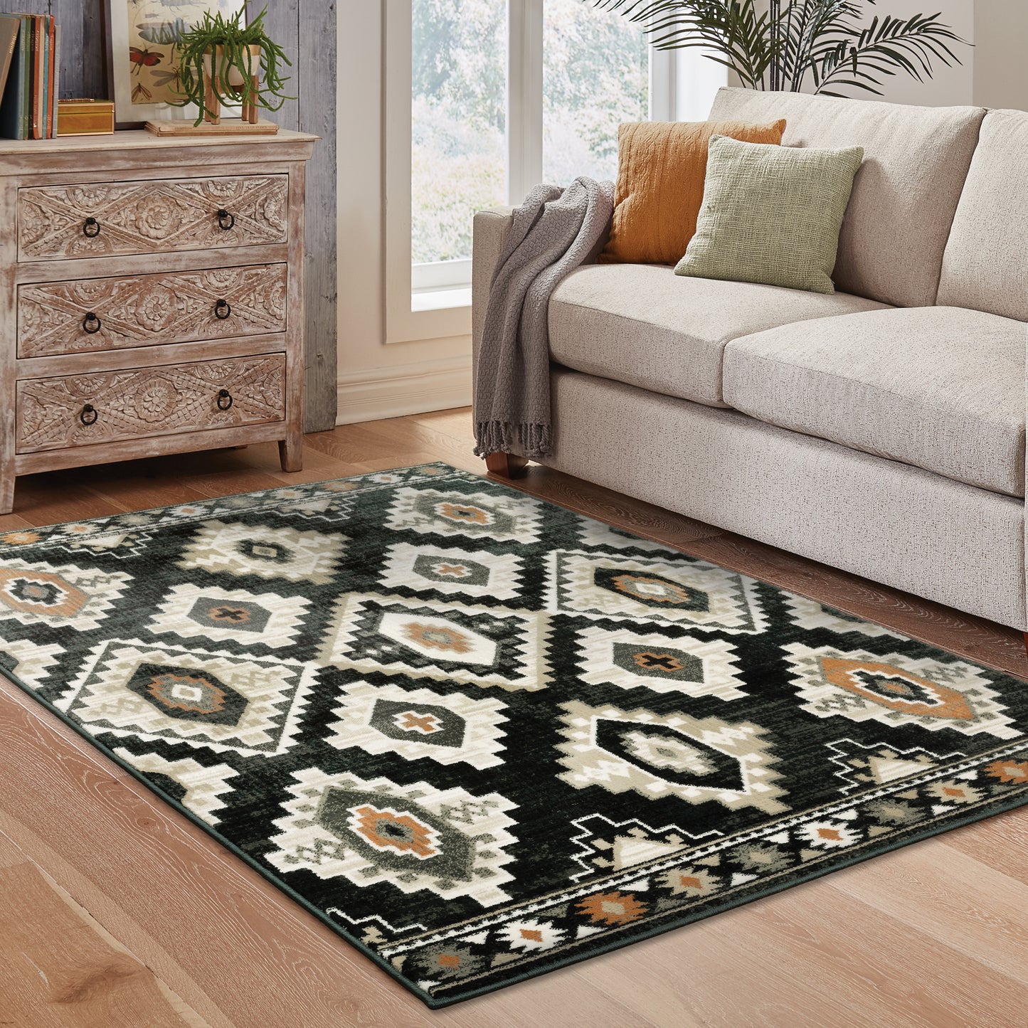 GEORGIA 605F0 Charcoal Rug - ORIENTAL WEAVERS