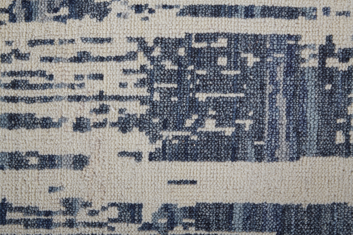 Roxford Transitional/Industrial Abstract Ivory/Blue - Feizy Rug
