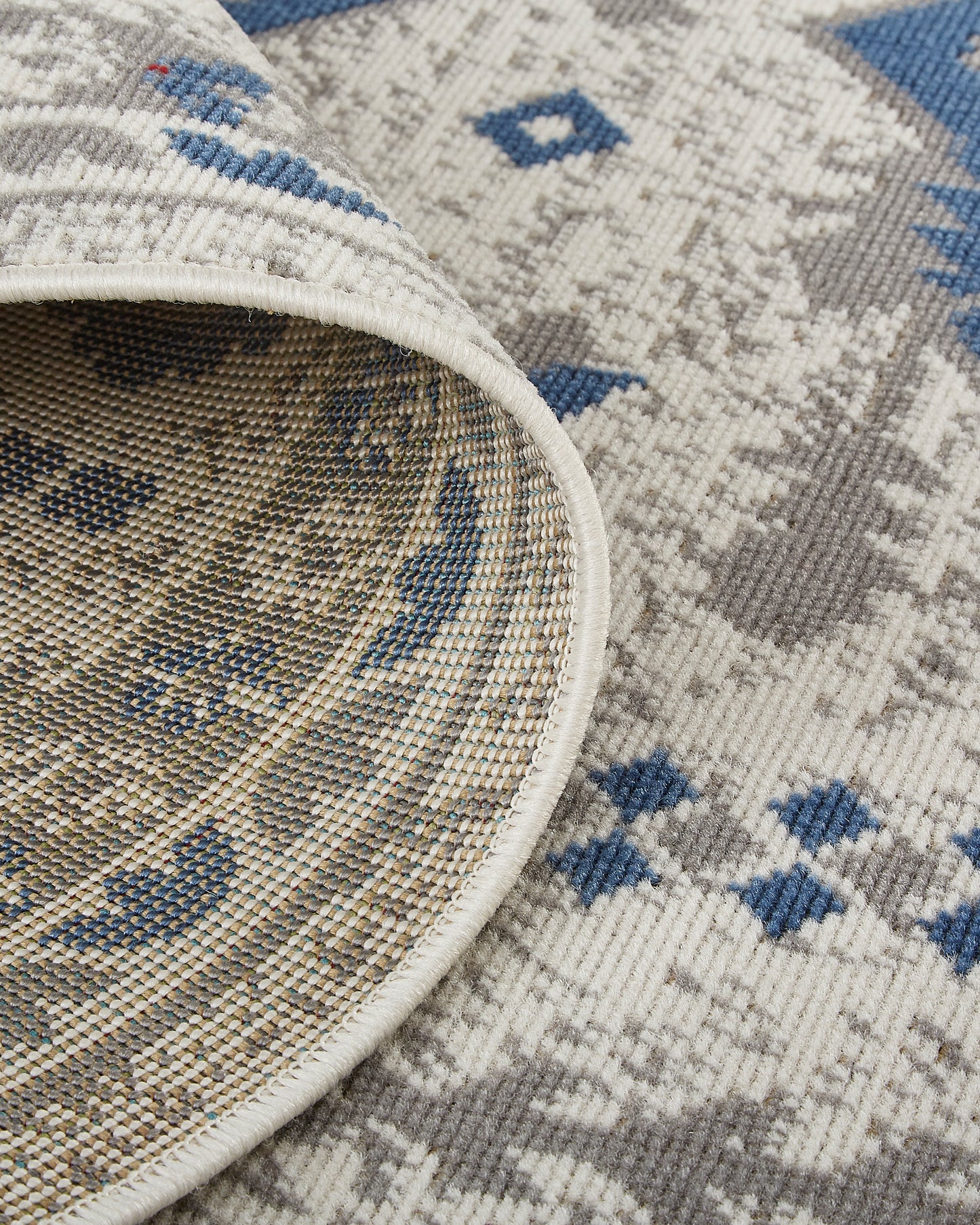 Foster Transitional/Classic/Bohemian & Eclectic Medallion/Bordered Blue/Gray/Ivory - Feizy Rug