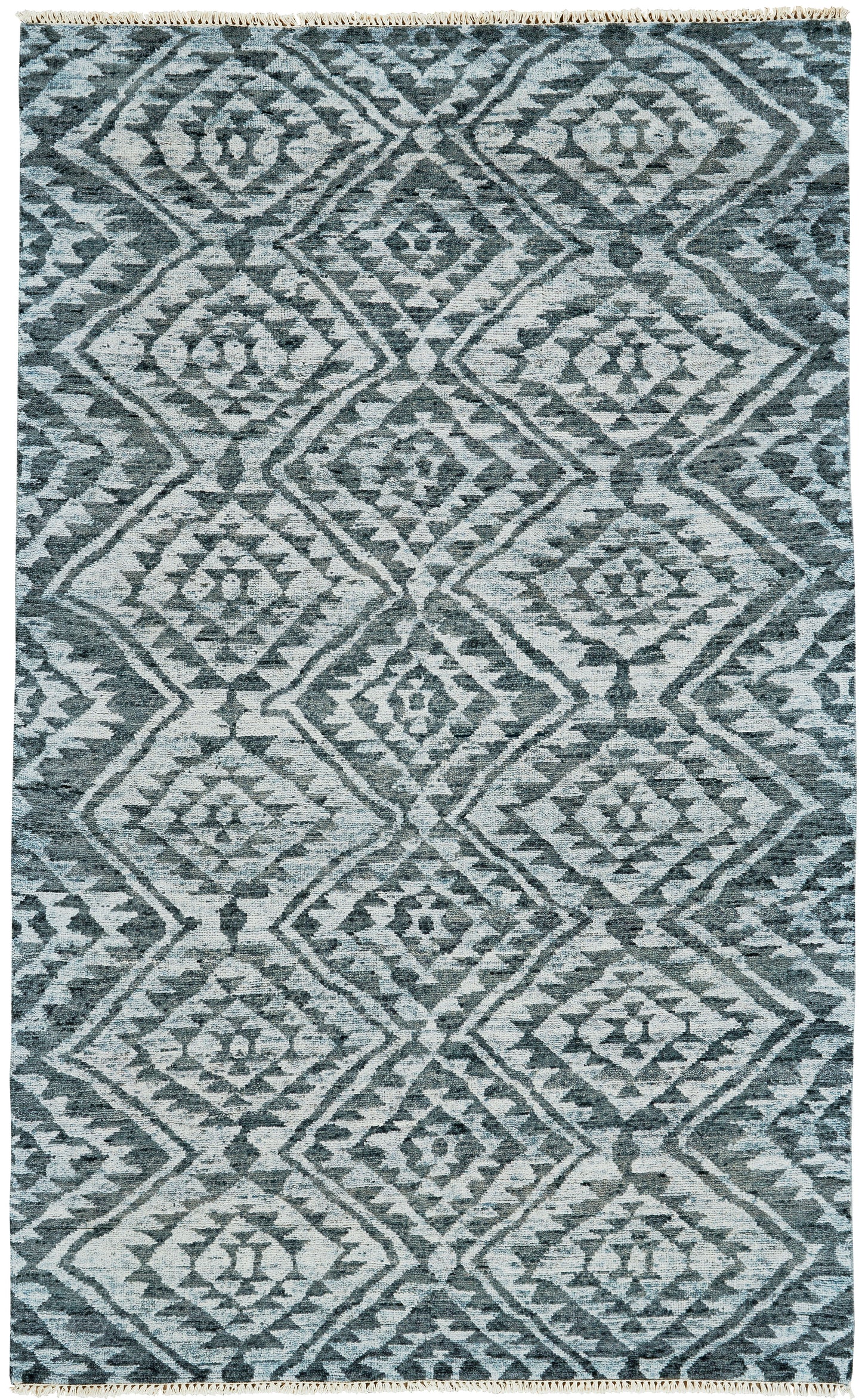 Nizhoni Transitional/Global Southwestern/Moroccan Gray/Blue/Ivory - Feizy Rug