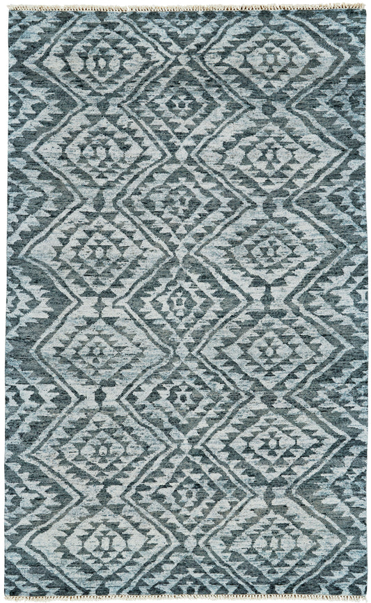 Nizhoni Transitional/Global Southwestern/Moroccan Gray/Blue/Ivory - Feizy Rug