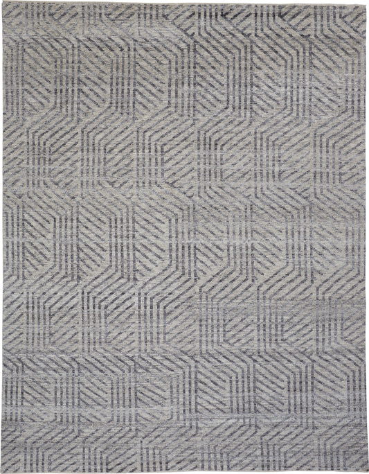 Vivien Modern/Classic/Casual Geometric/Abstract Gray/Tan - Feizy Rug