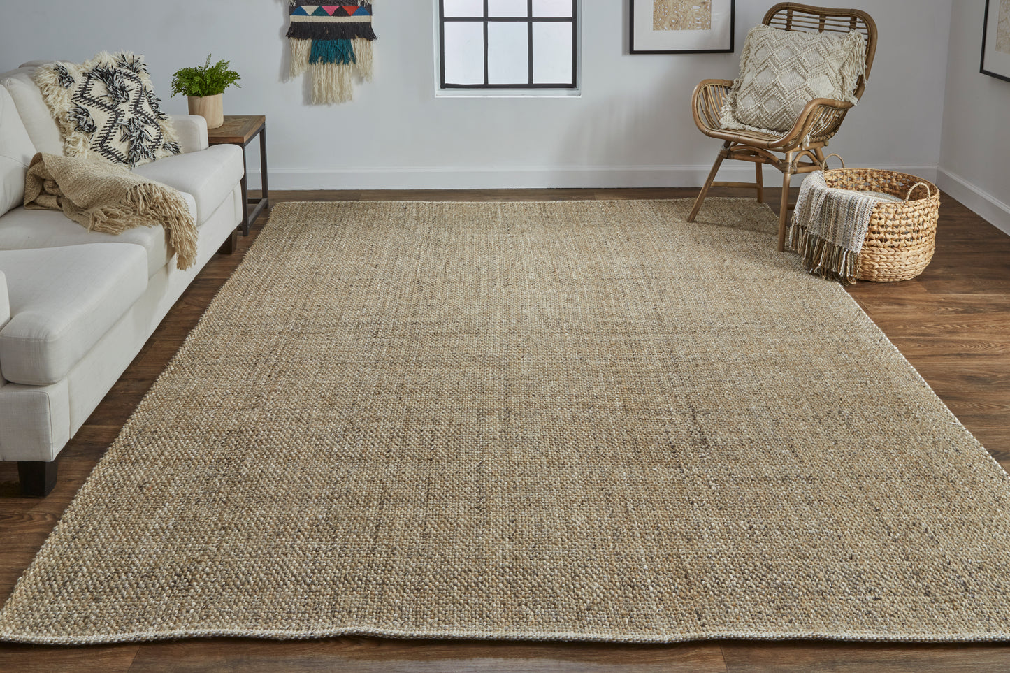 Naples Transitional/Casual/Nautical & Coastal Solid/Stripes Brown - Feizy Rug