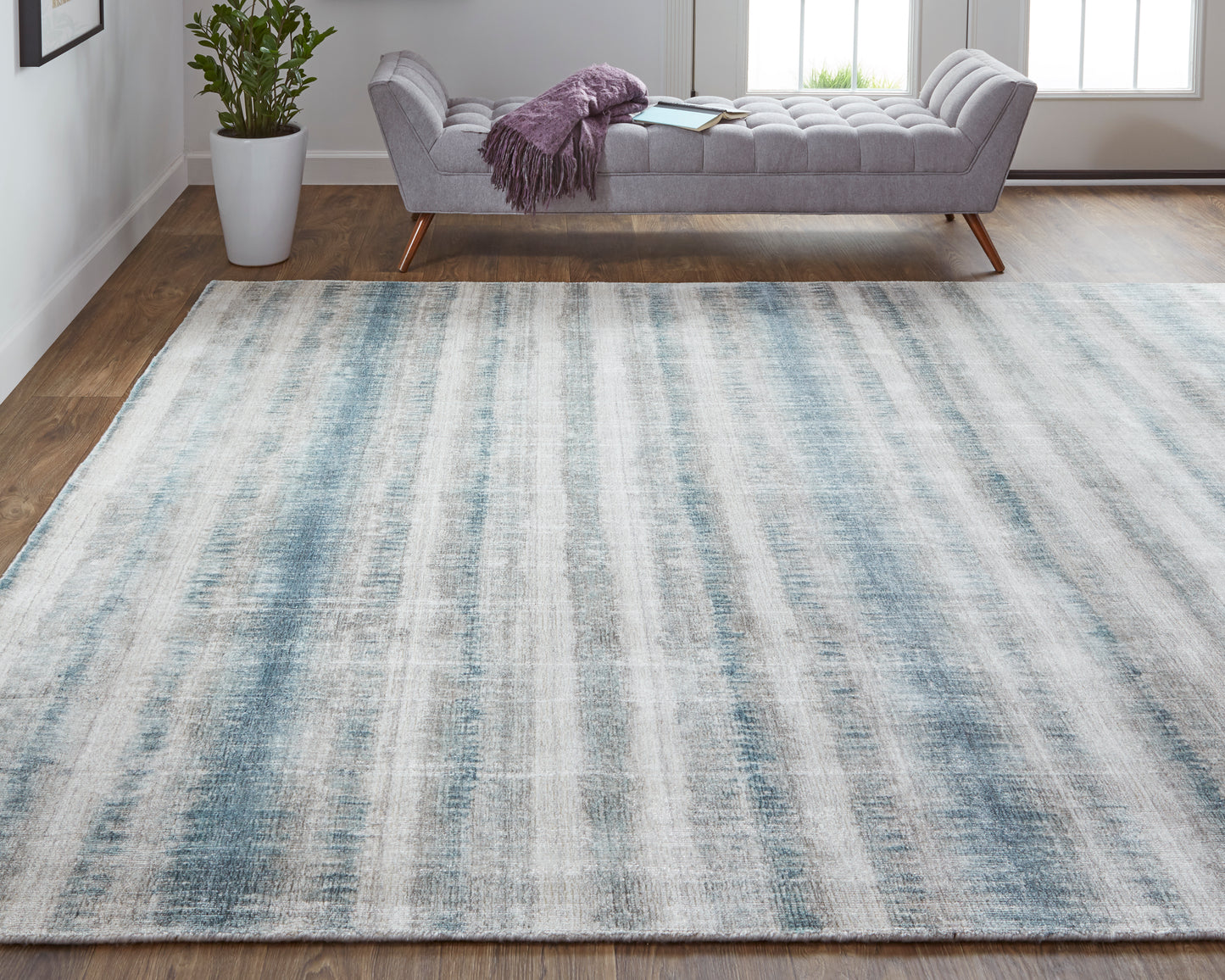 Mackay Transitional/Casual Gray/Blue/Green Accent Rug