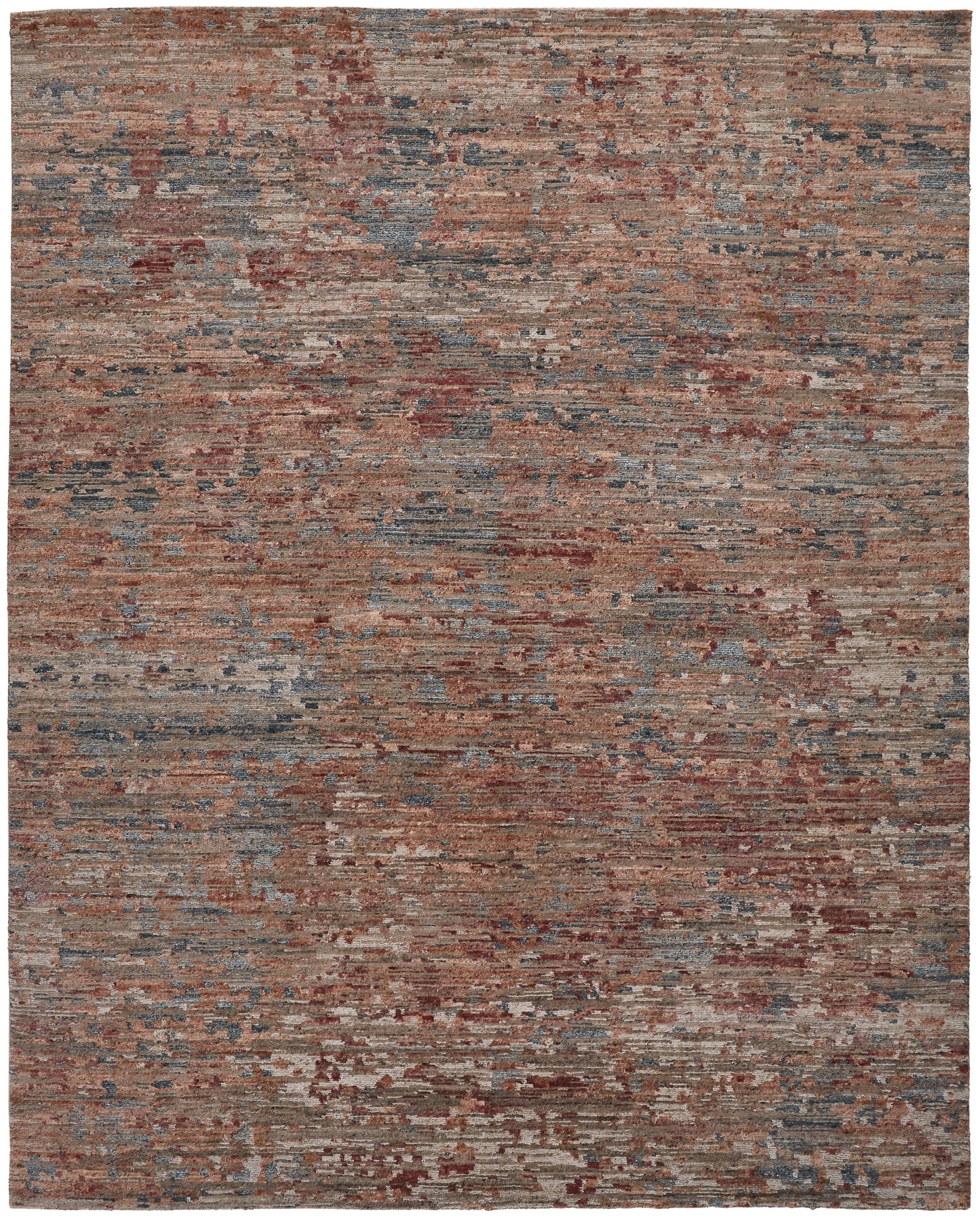 Conroe Modern/Casual/Industrial Abstract/Distressed Red/Blue - Feizy Rug