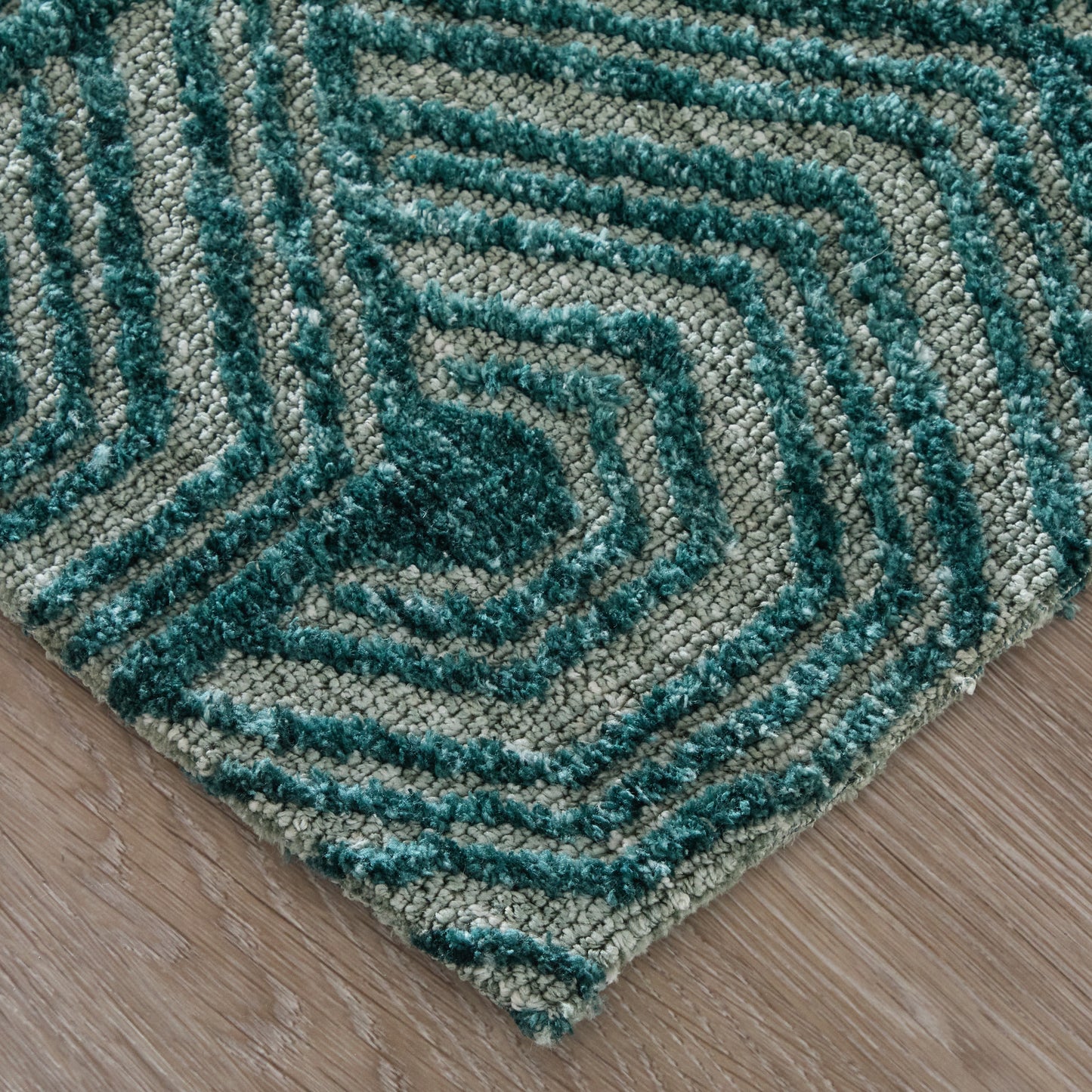 Colton Modern/Industrial Geometric/Abstract Blue - Feizy Rug