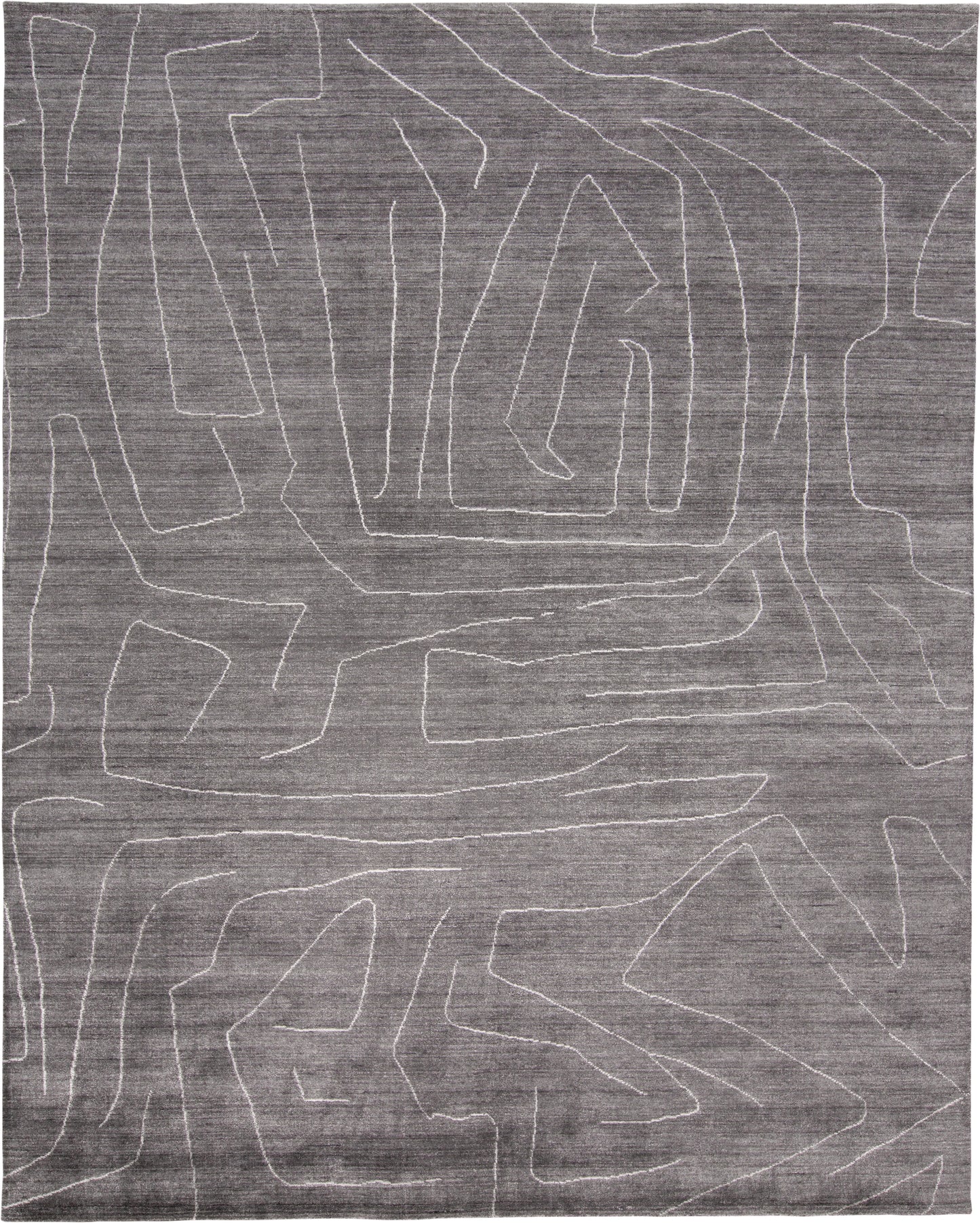 Lennox Modern/Casual Abstract Gray/Ivory - Feizy Rug