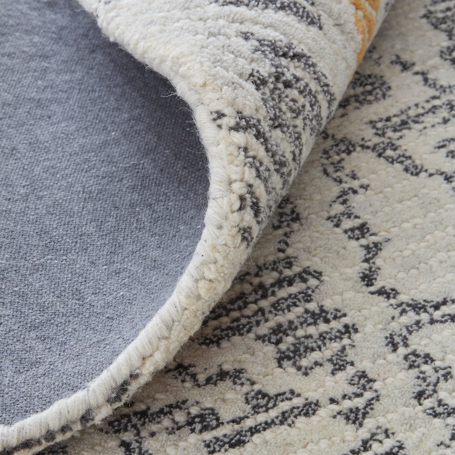 Arazad Transitional/Global/Bohemian & Eclectic Geometric/Moroccan/Diamond Gray/Ivory/Orange - Feizy Rug