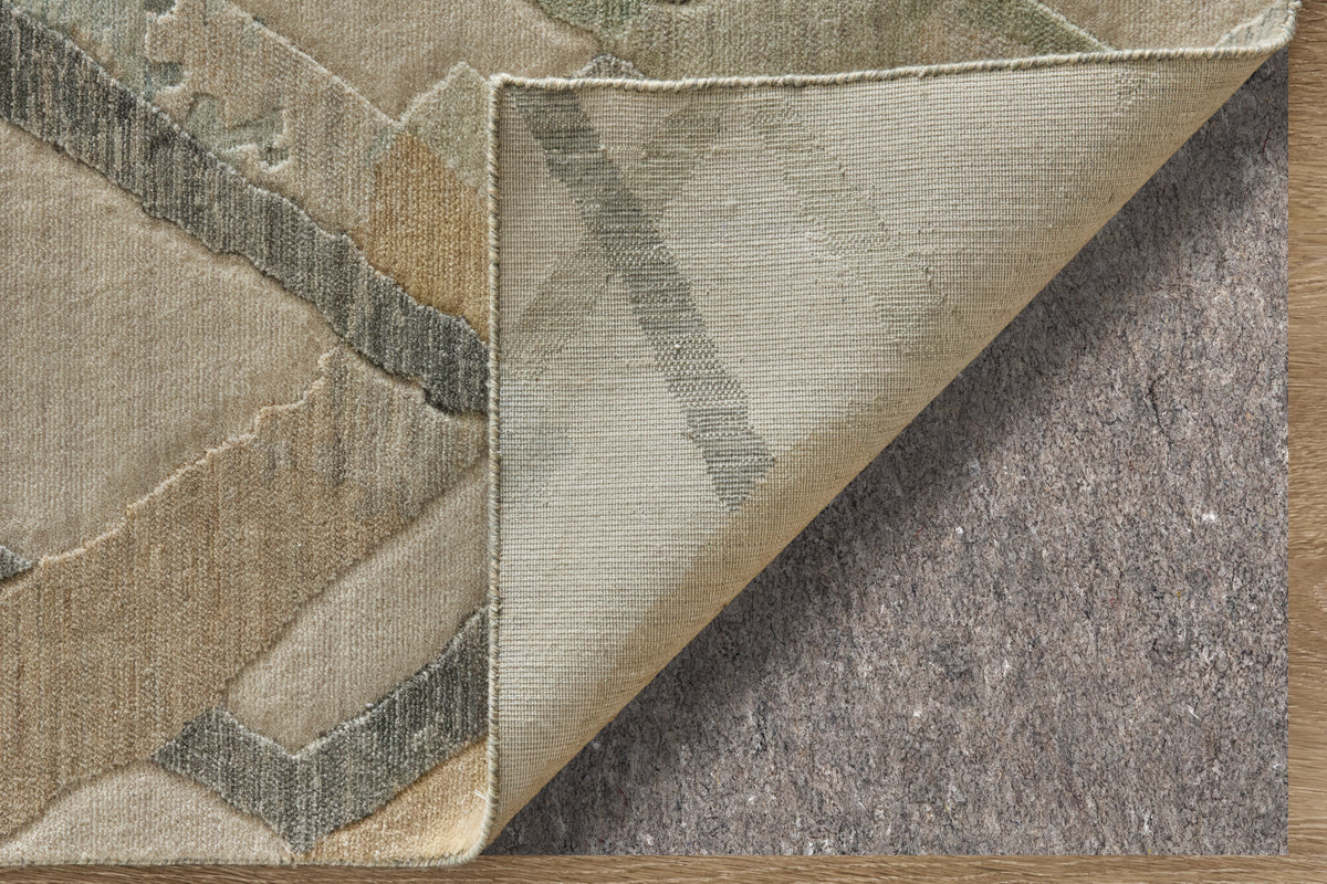 Jaxson Modern/Industrial Abstract/Chevron Ivory/Tan/Gray - Feizy Rug