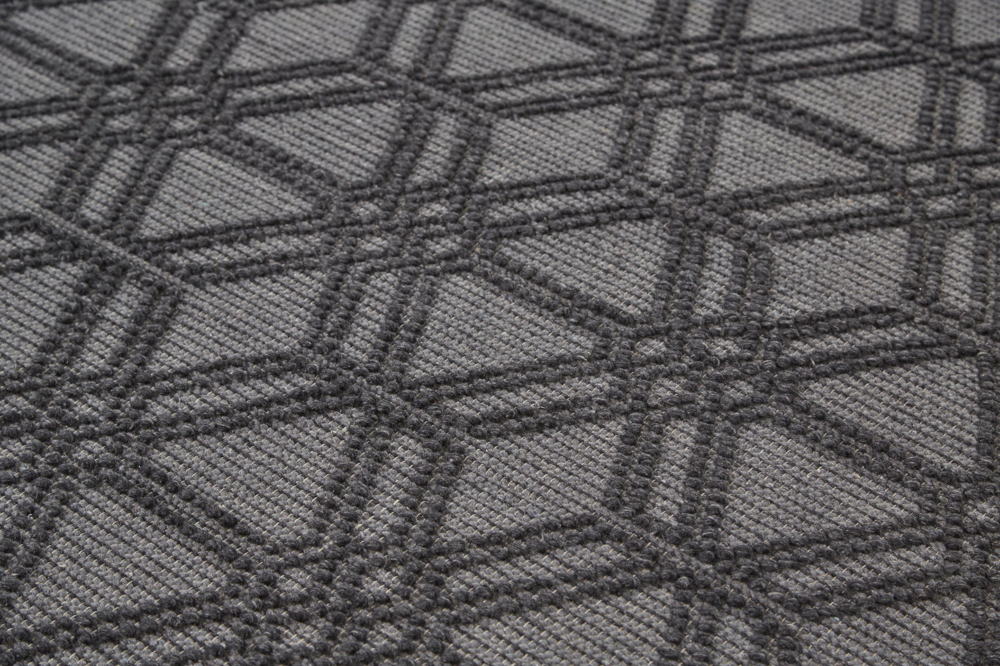 Phoenix Transitional/Farmhouse/Scandinavian Diamond/Trellis & Lattice Black/Gray - Feizy Rug