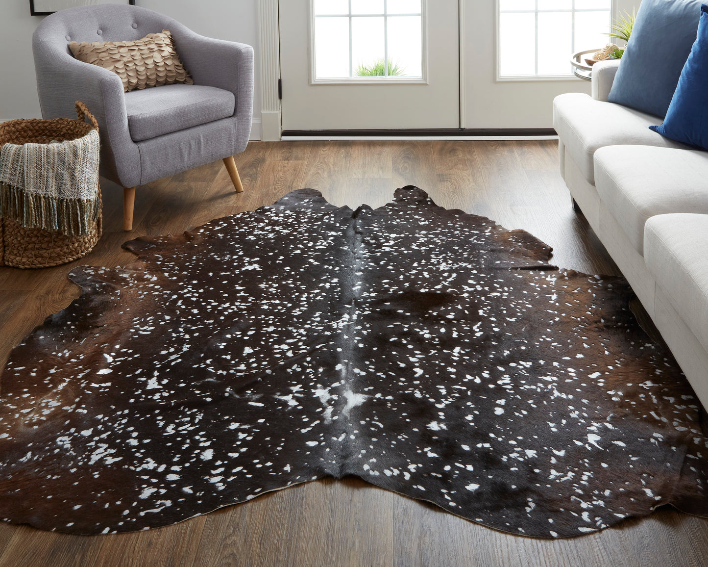 Ellyse Transitional/Cabin & Lodge Animal Print Silver/Brown - Feizy Rug