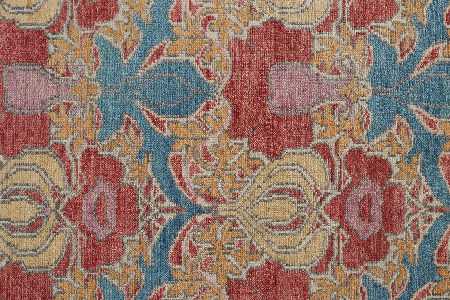 Beall Traditional/Rustic Blue/Red/Yellow Area Rug