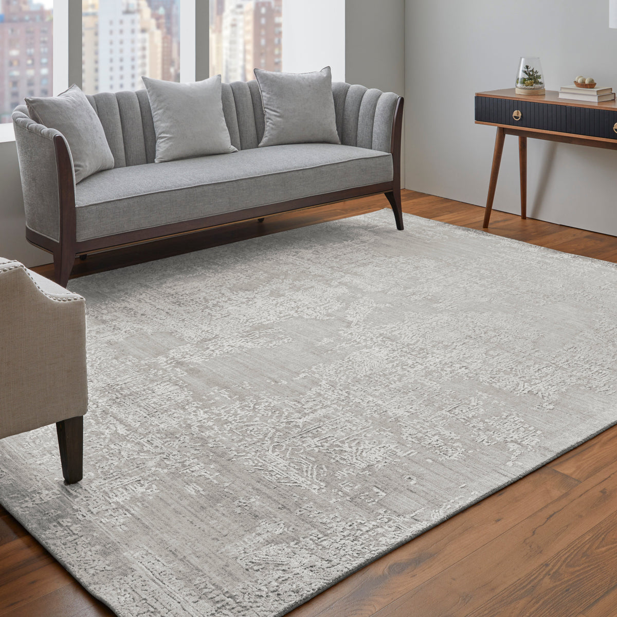 Eastfield Modern/Casual Abstract/Distressed Ivory 6989 - Feizy Rug