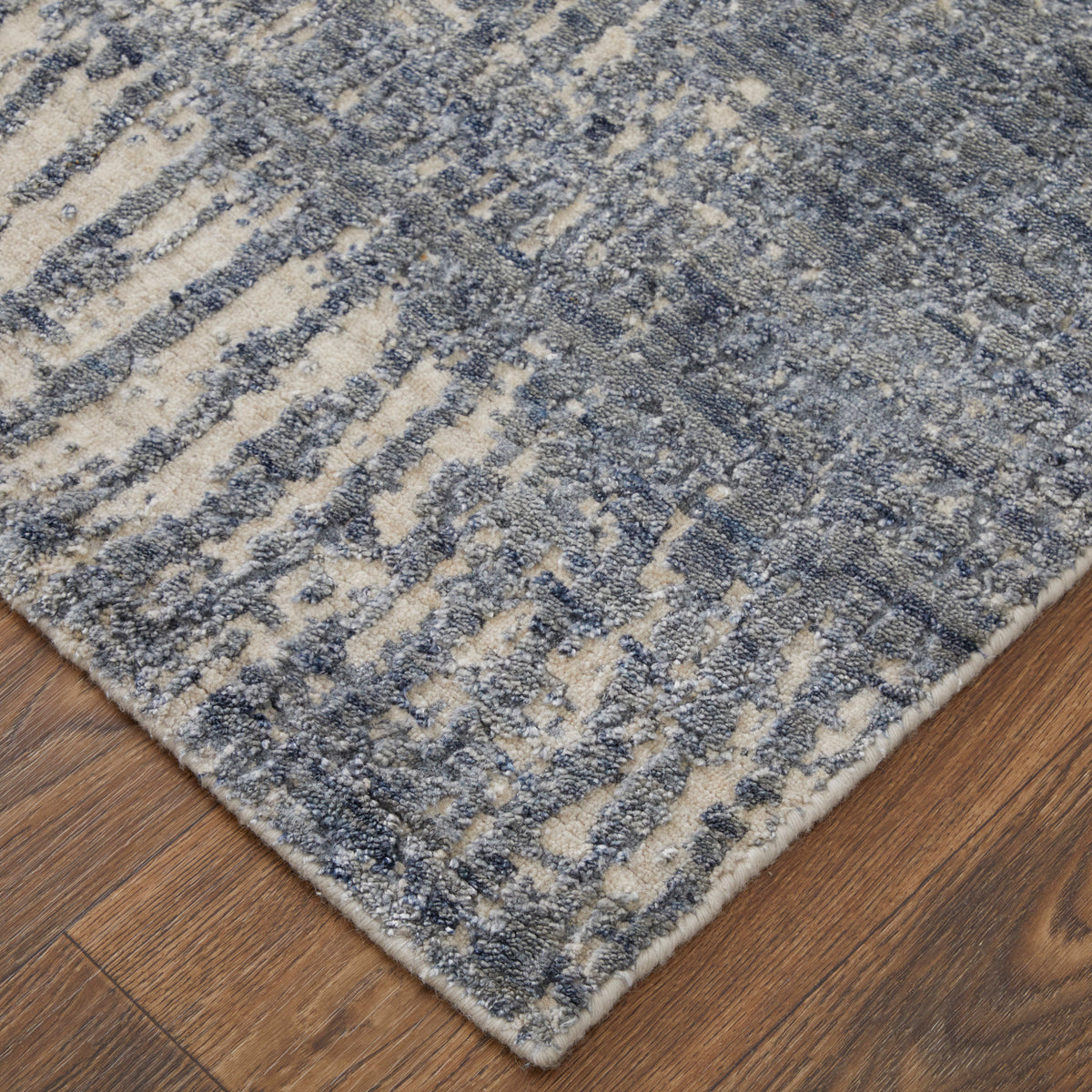 Eastfield Modern/Casual Abstract/Distressed Blue/Ivory/Gray 69AI - Feizy Rug