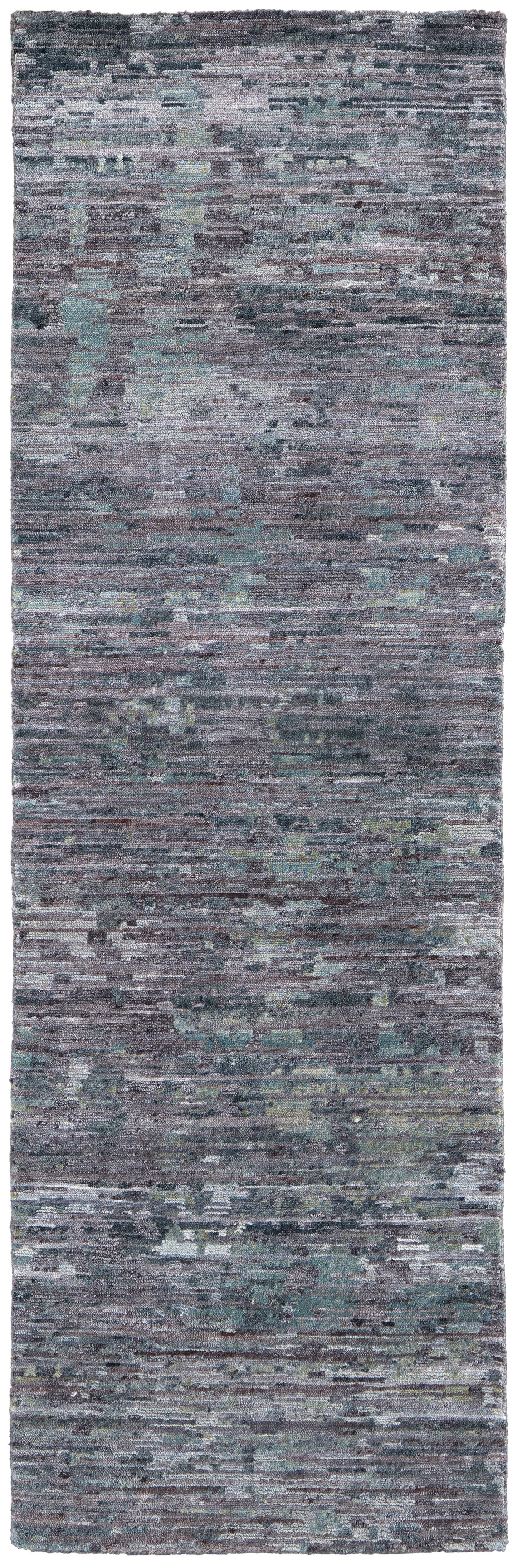 Conroe Modern/Casual/Industrial Blue/Gray Runner  Feizy Rugs Small Parcel,Feizy Rugs,Conroe,Blue/Gray,2'6" x 8',Runner,Wool/Viscose,Modern/Casual/Industrial,India