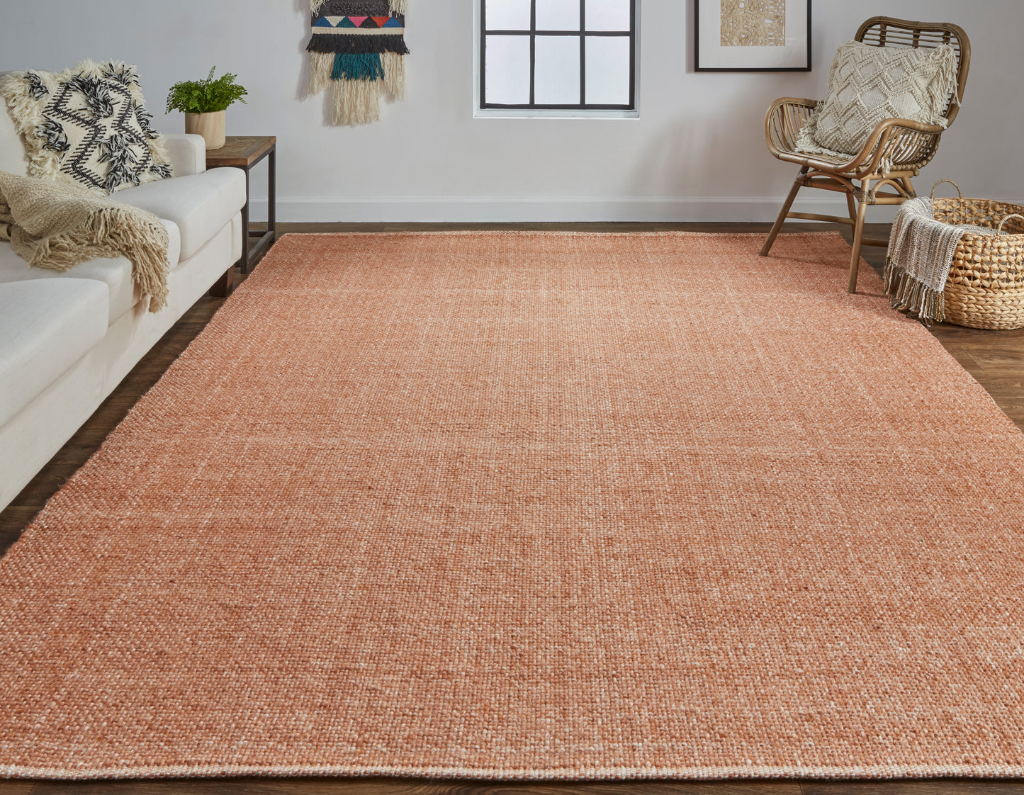 Naples Transitional/Casual/Nautical & Coastal Solid/Stripes Orange - Feizy Rug