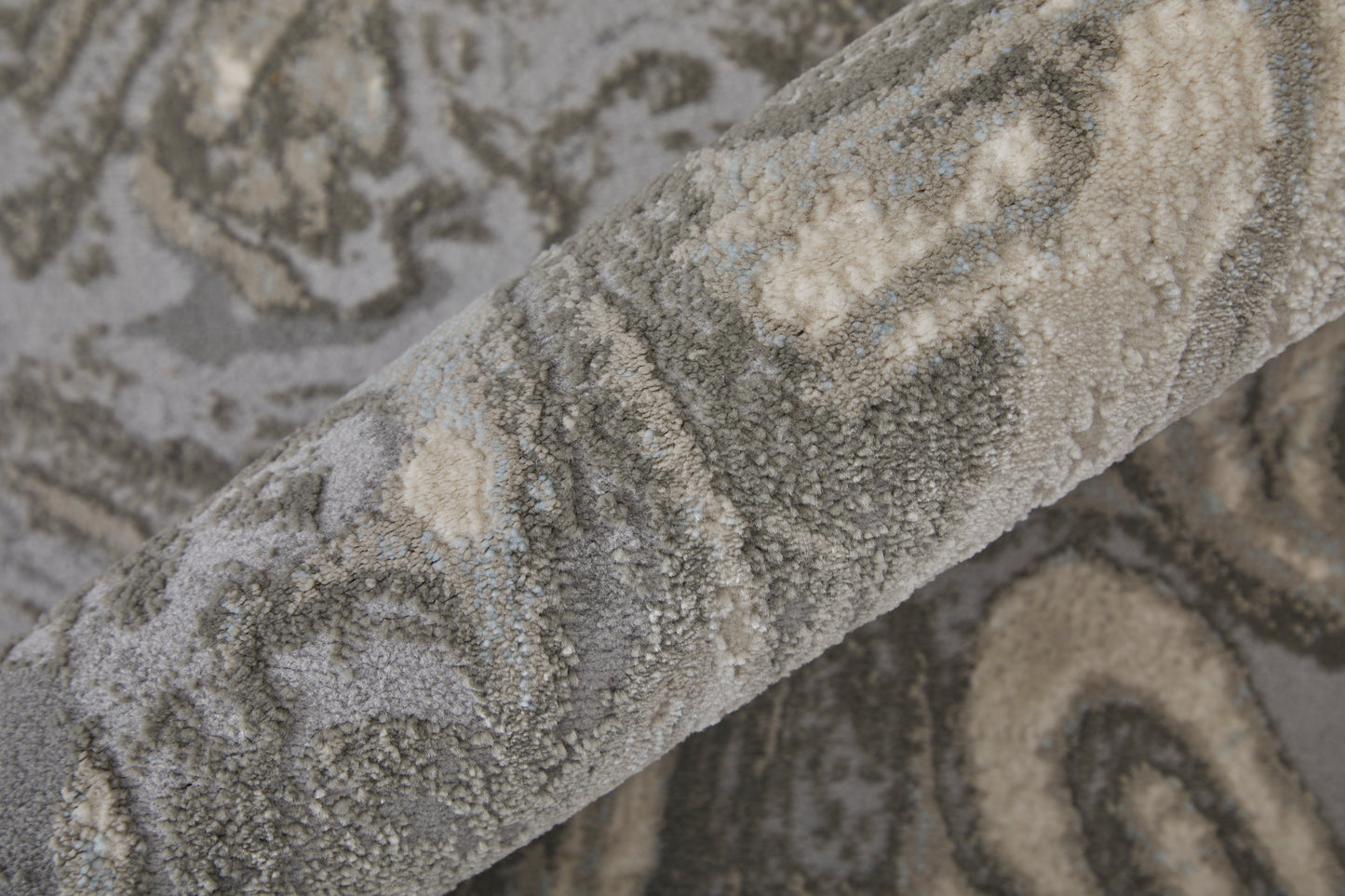 Prasad Modern/Casual Gray/Ivory/Silver Area Rug