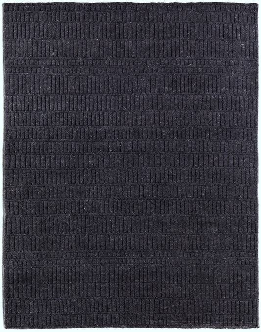 Vesper Transitional/Casual/Scandinavian Solid/Stripes Black - Feizy Rug