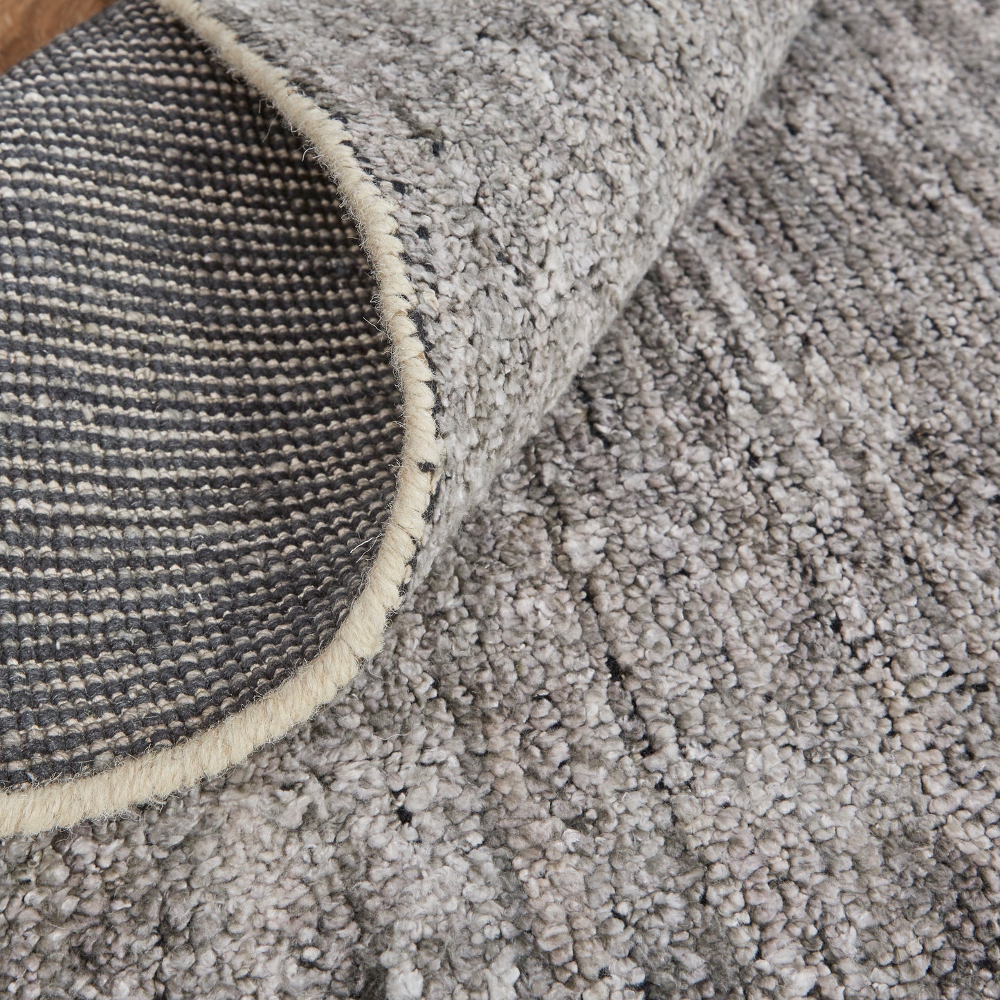 Delino Transitional/Casual/Industrial Solid Gray/Black - Feizy Rug
