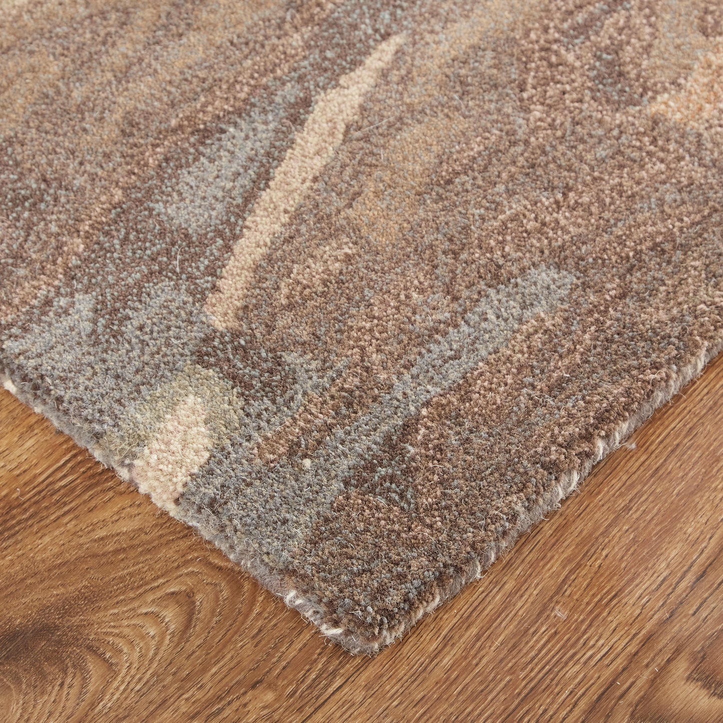 Amira Transitional/Industrial/Casual Abstract/Watercolor Brown/Gray/Tan - Feizy Rug